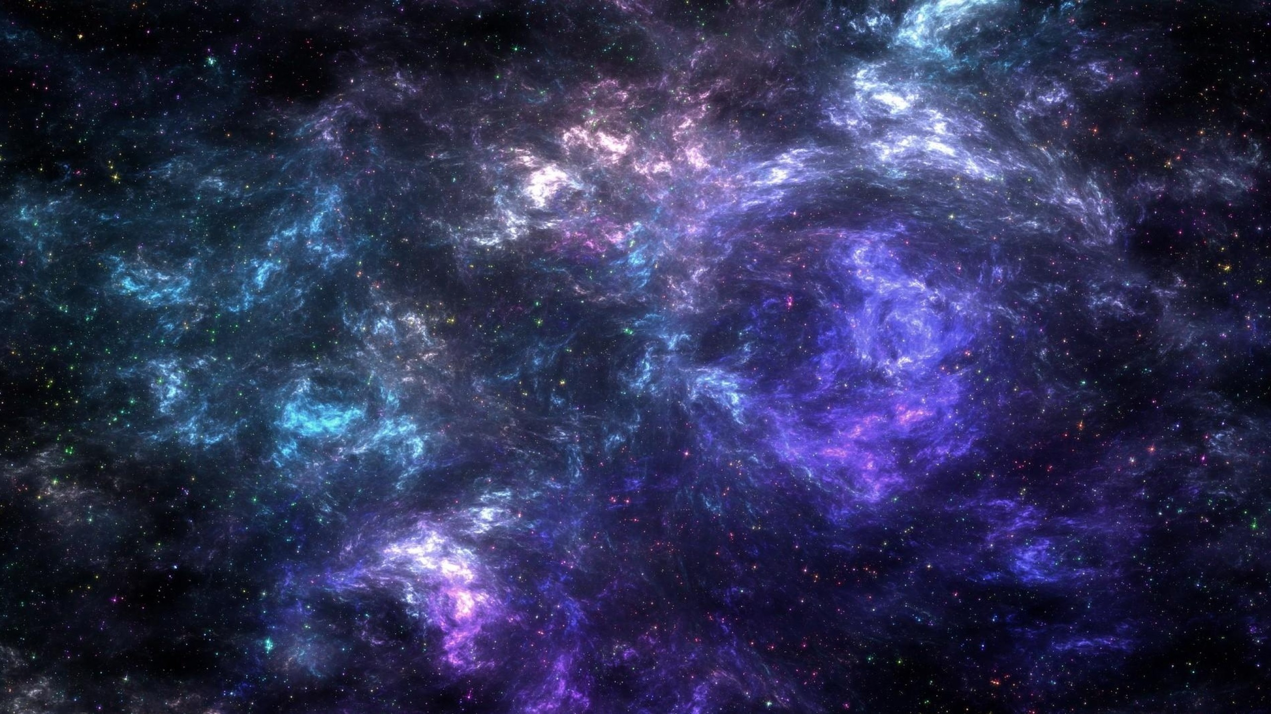 2560x1440  Wallpaper galaxy, stars, nebulae, clusters