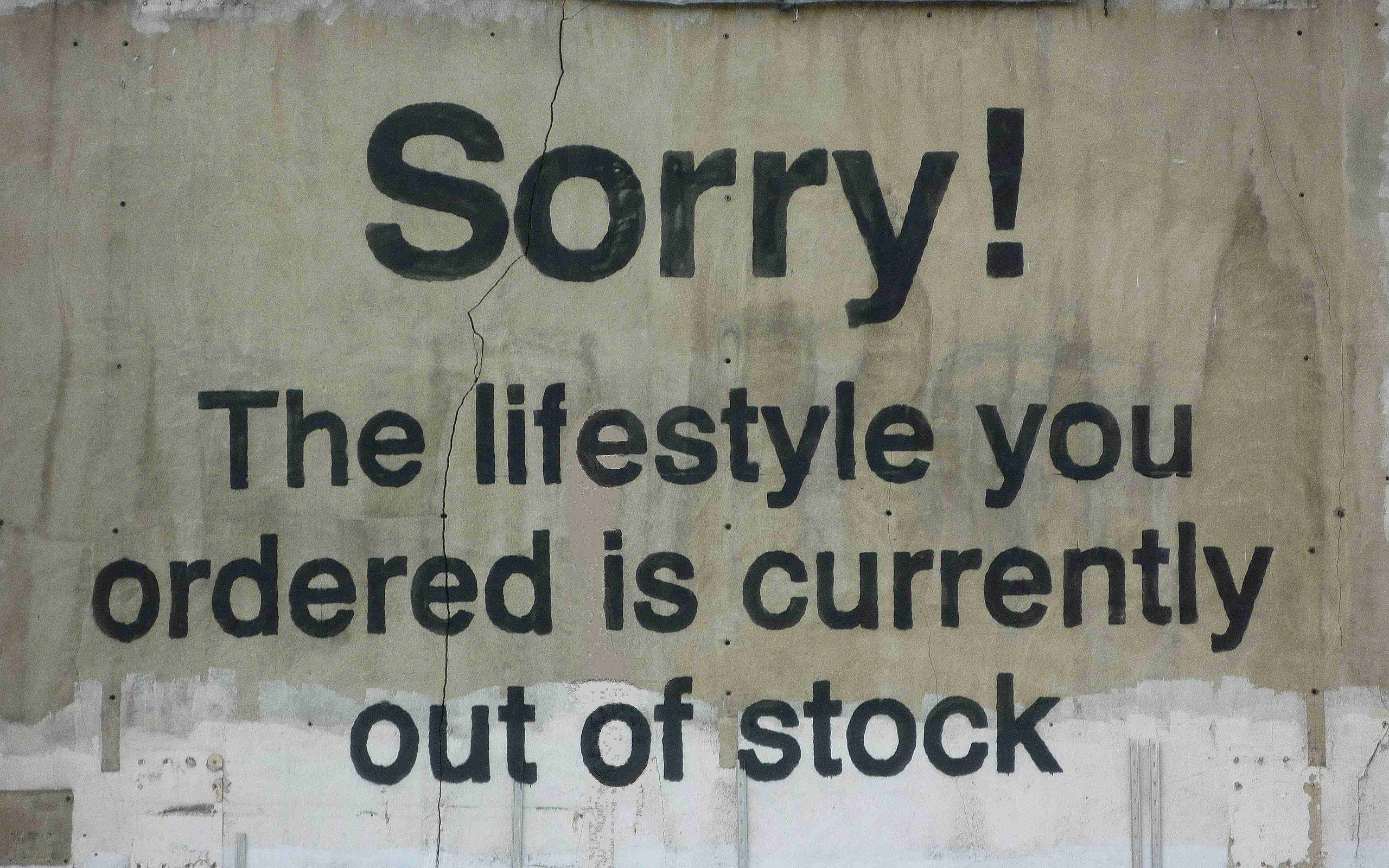 2560x1600 Banksy The Lifestyle You Ordered Is Currently Out Of Stock, Banksy, Street  Art,