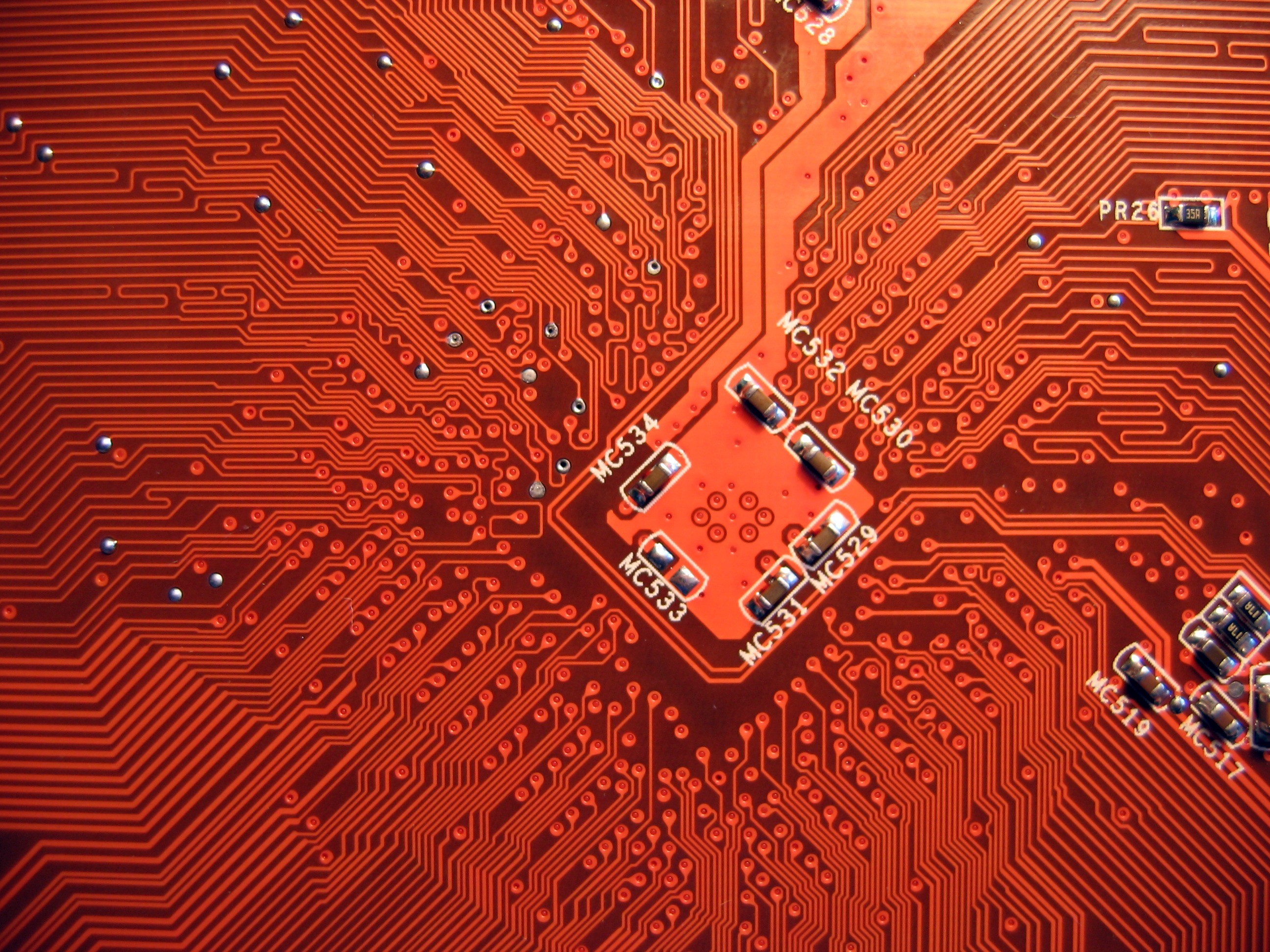 2592x1944 Wallpapers For > Red Circuit Board Background