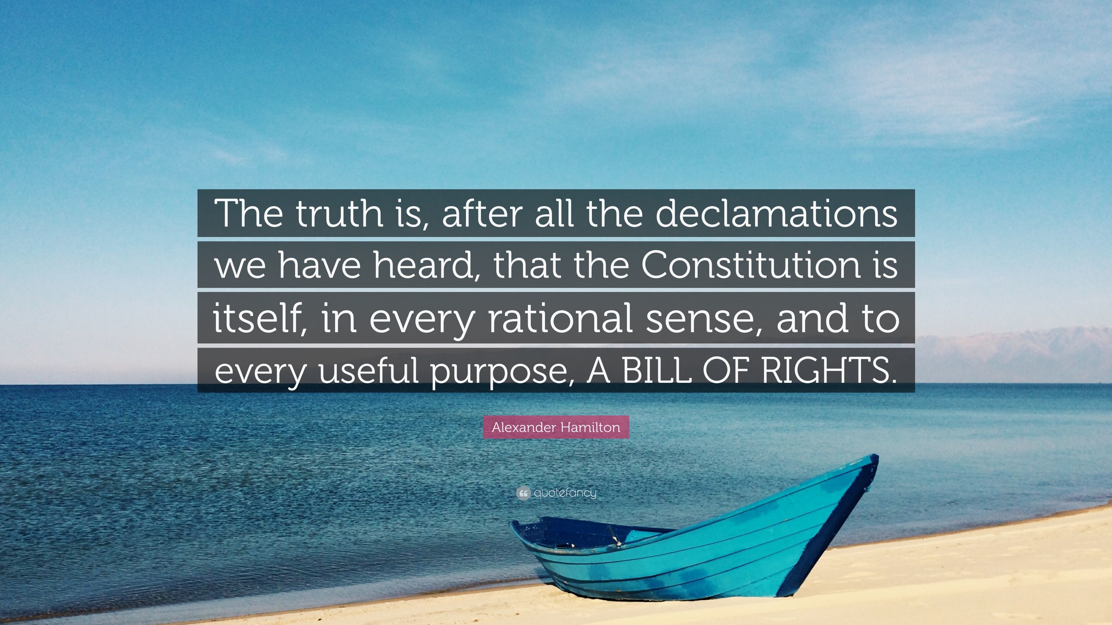 3840x2160 Alexander Hamilton Quote: “The truth is, after all the declamations we have  heard