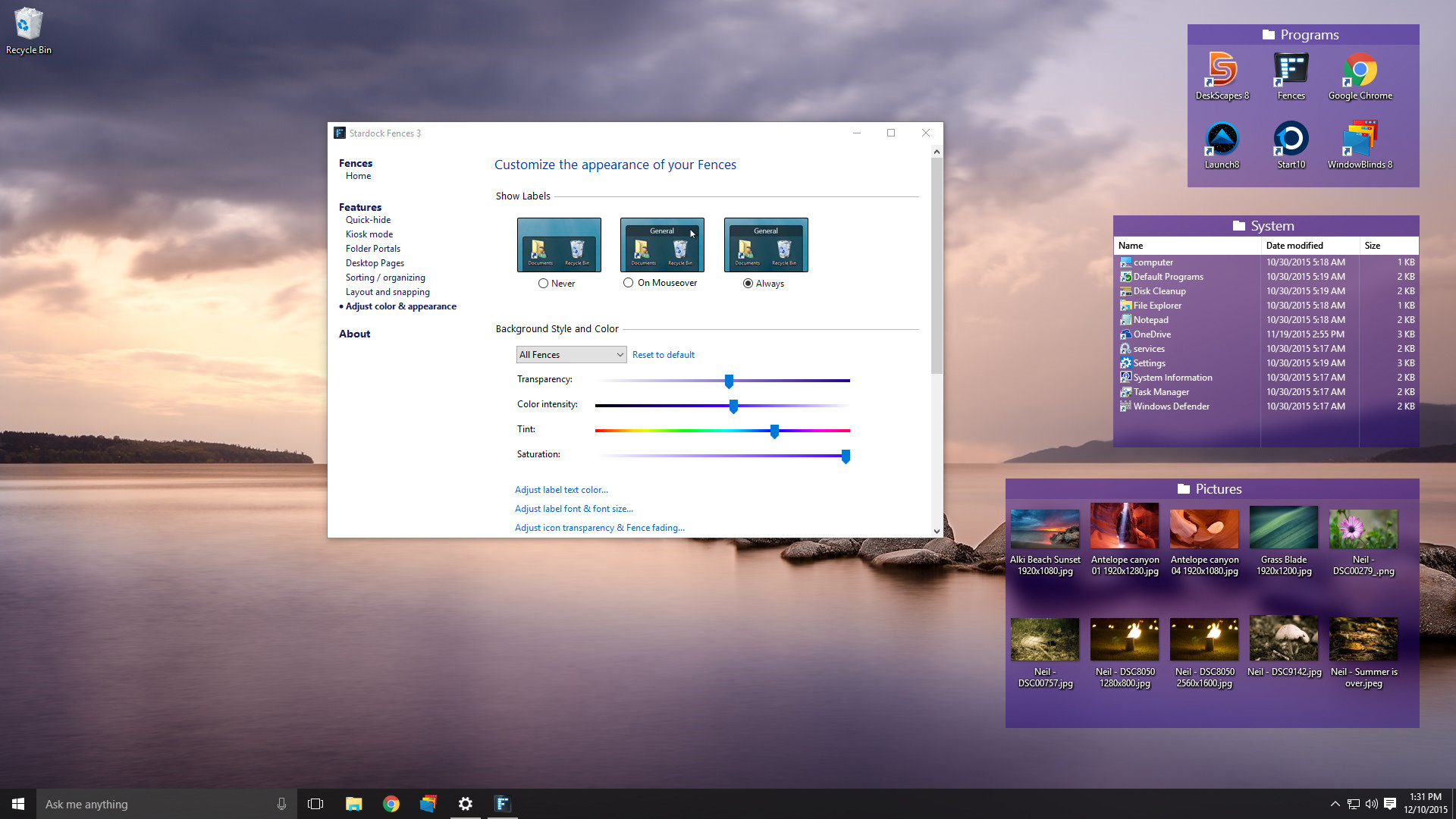 1920x1080 Automatically organize your desktop shortcuts and icons with FencesÂ®!
