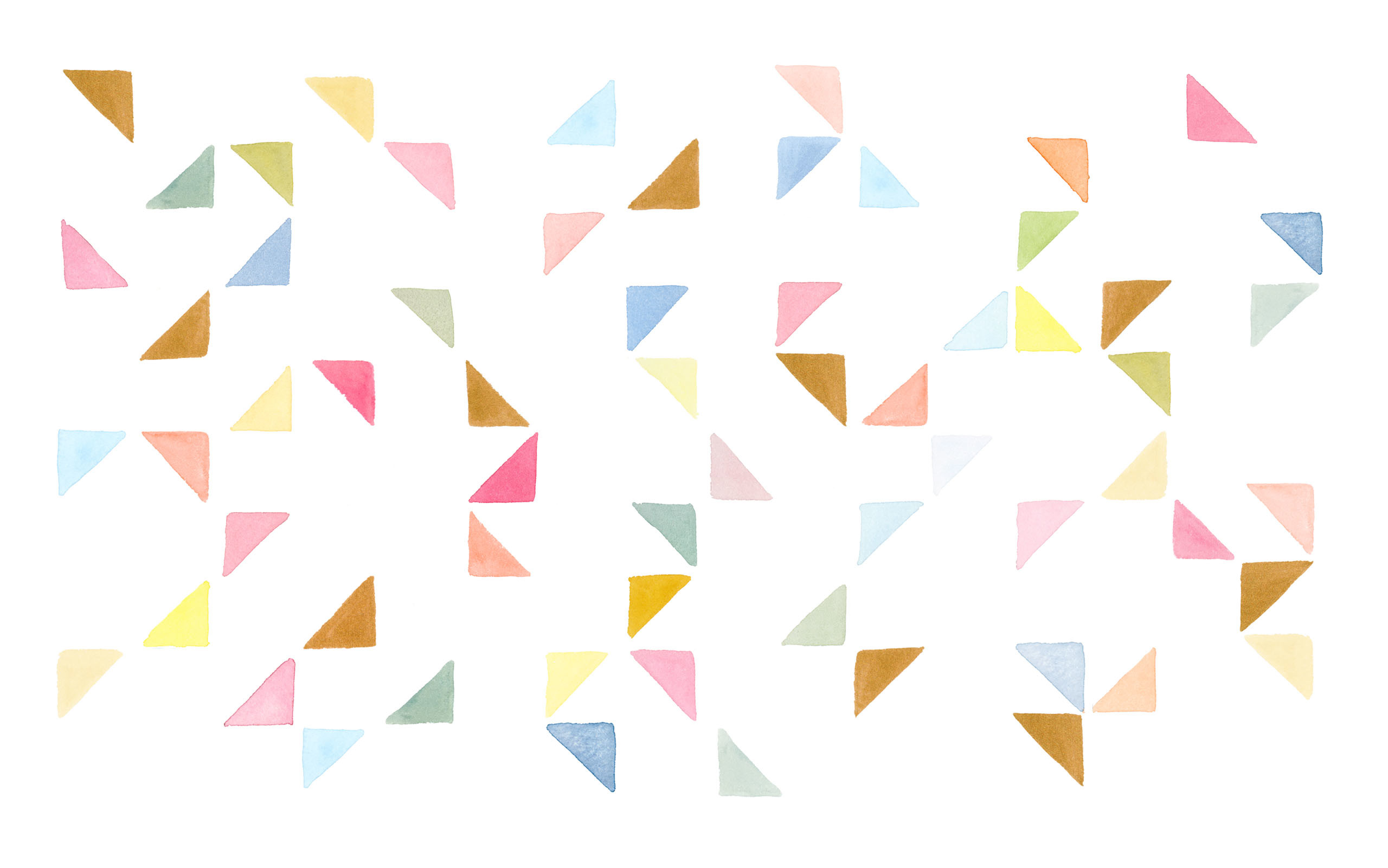 2560x1601 Watercolor Triangles: There's something soothing about this geometric  pattern. We could stare at it all day. (via designlovefest)