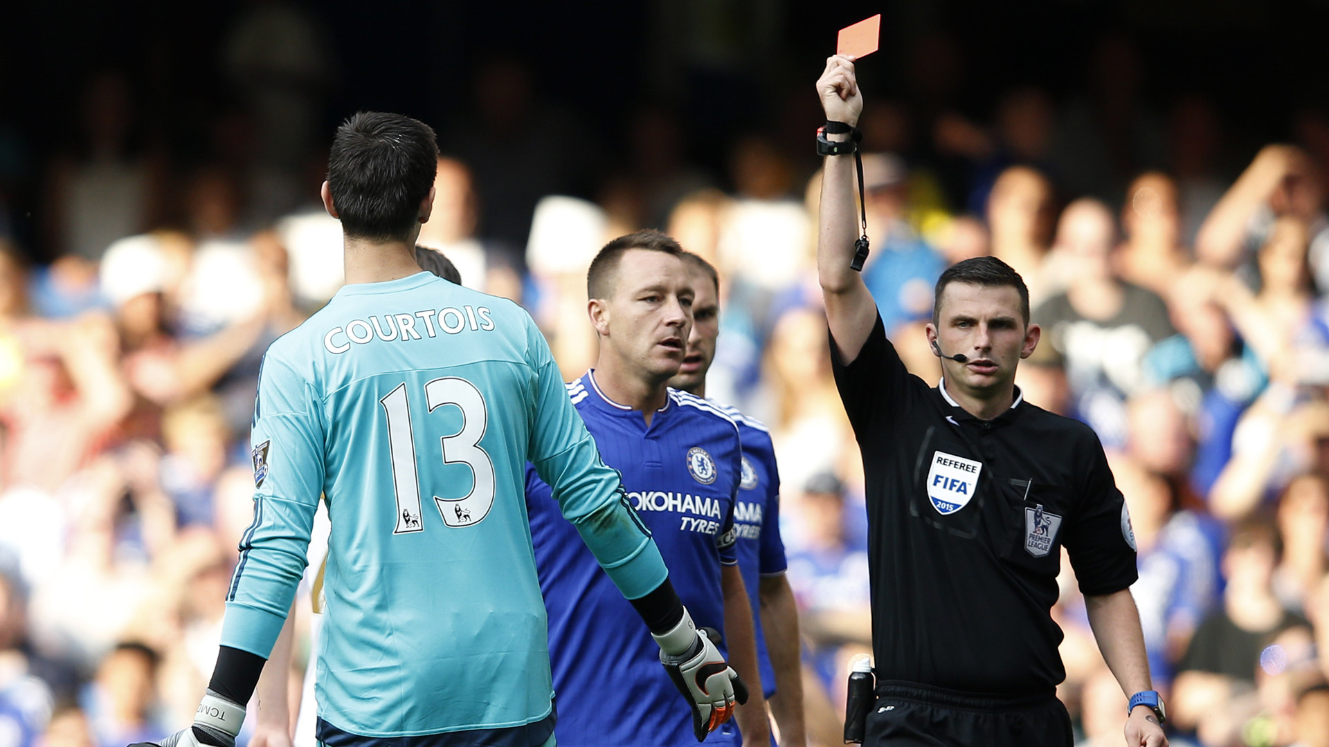 1920x1080 Chelsea's appeal of Thibaut Courtois red card against Swansea rejected by FA