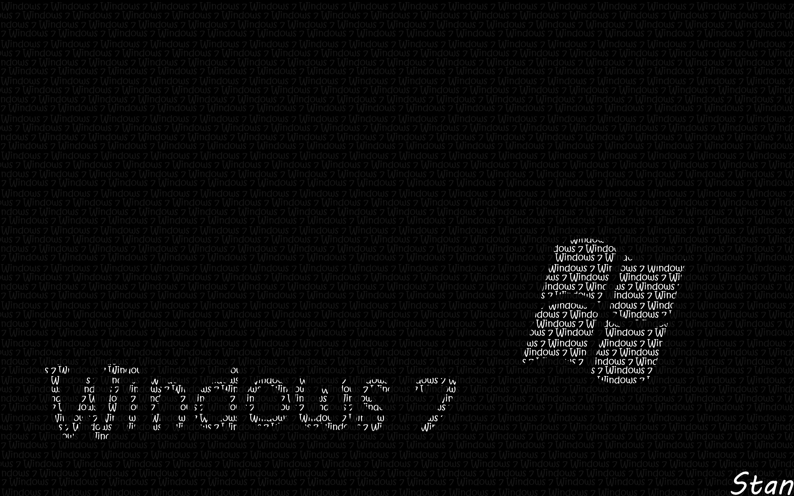 2560x1600 Windows 7 Black Wallpaper HD