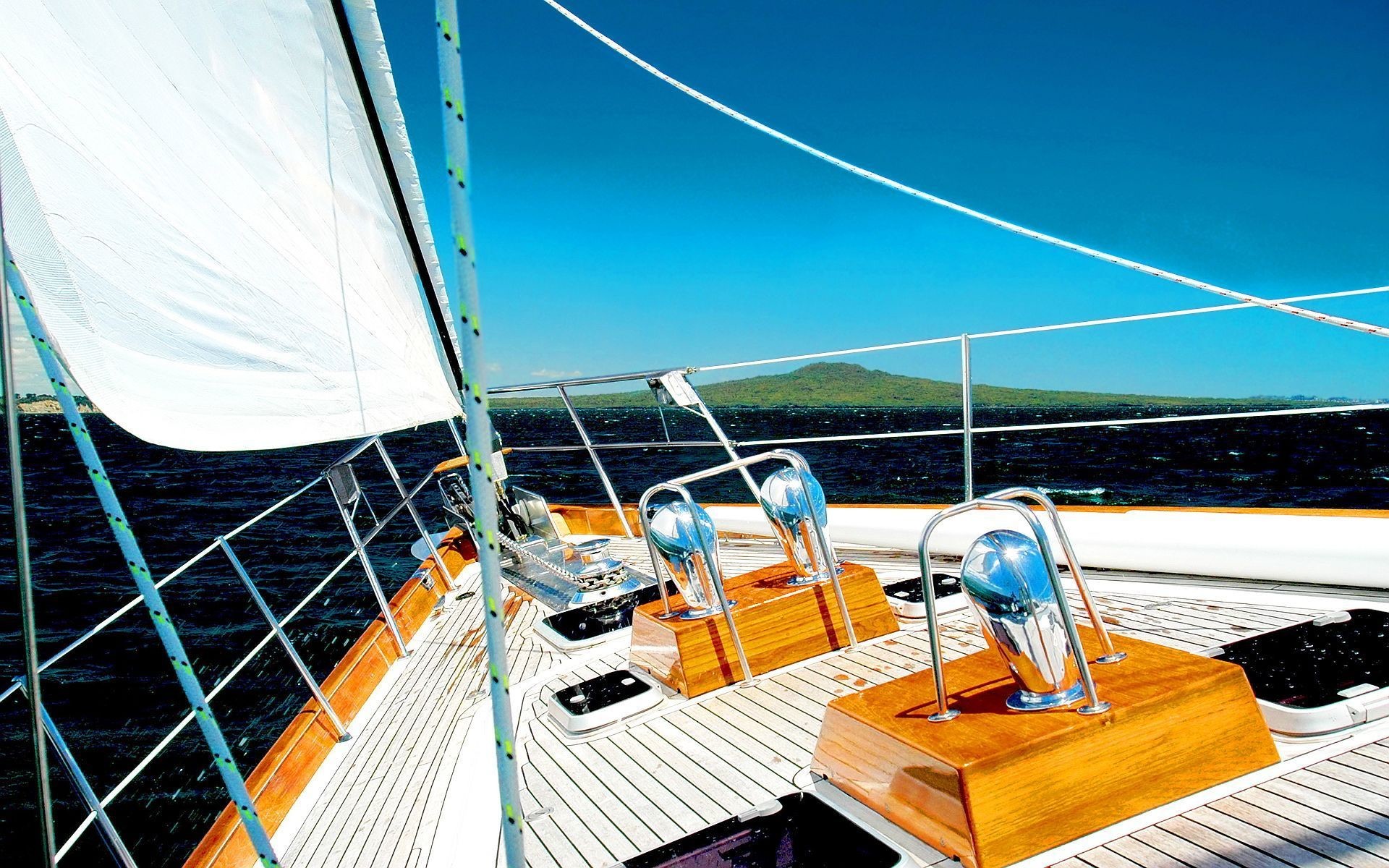 1920x1200 Sail boat deck Wallpapers