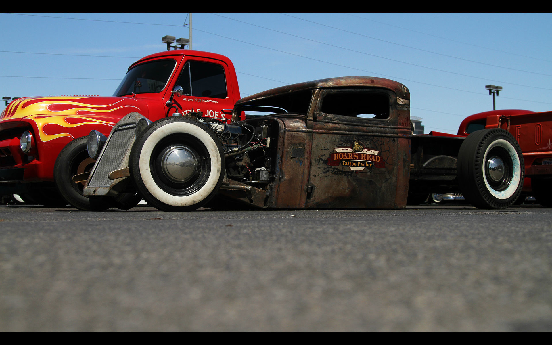 1920x1200 Fahrzeuge - Hot Rod Motor Classic Car Rat Rod Truck Flamme Wallpaper