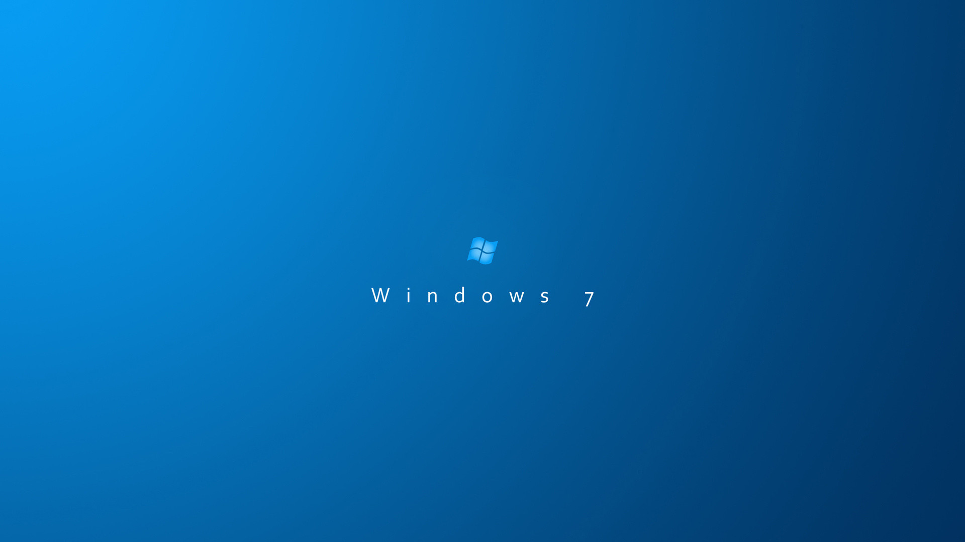 1920x1080 Minimalism, Windows 7, Blue Background, Hi Tech