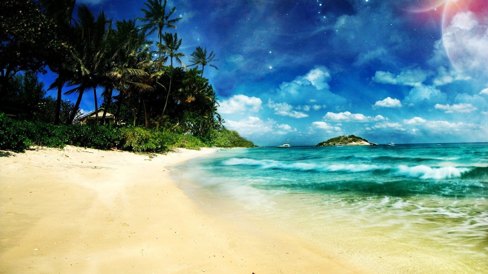 1920x1080 Awesome Beach Backgrounds Group (70+)