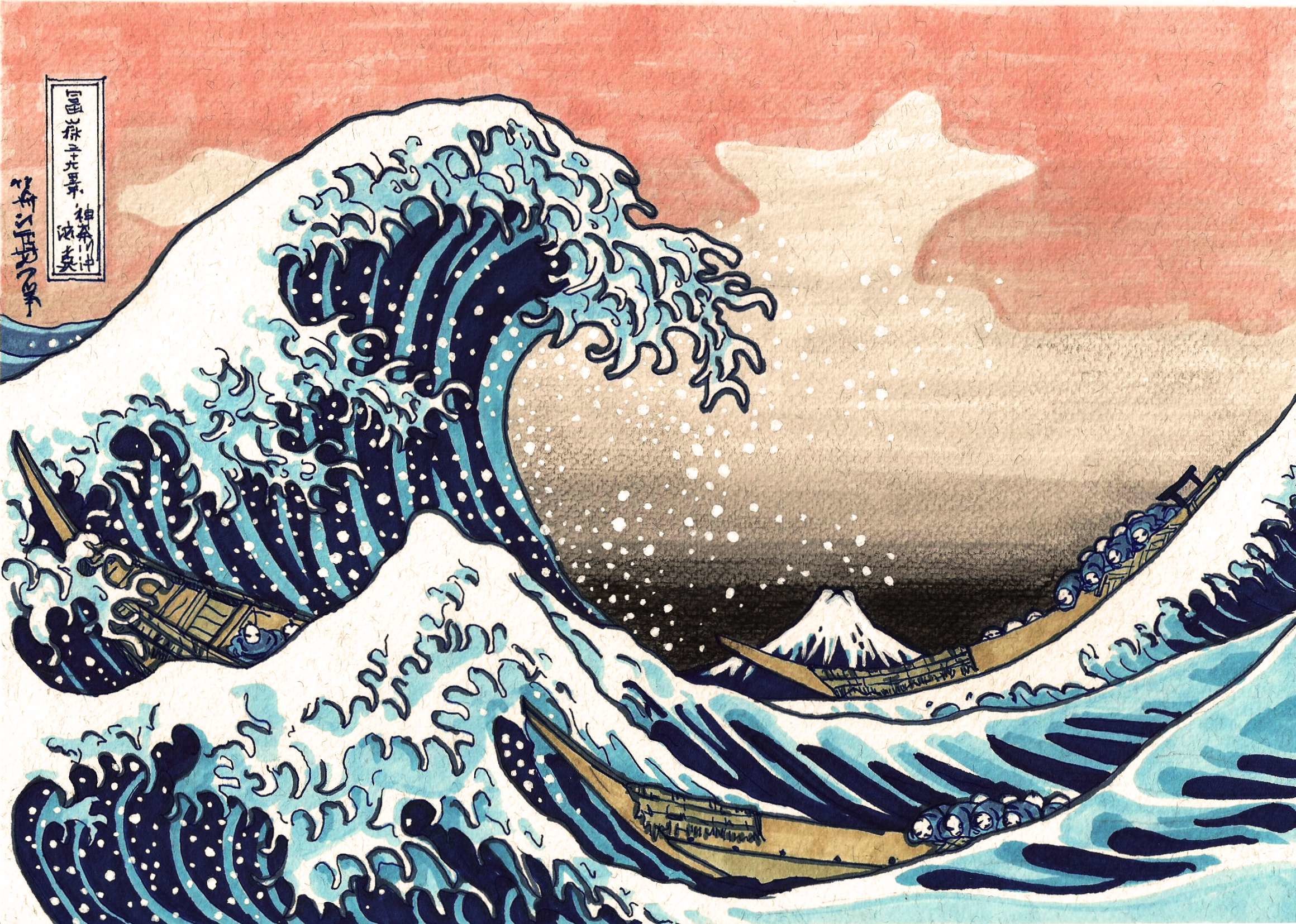 2320x1655 The Great Wave Off Kanagawa by crislink on DeviantArt