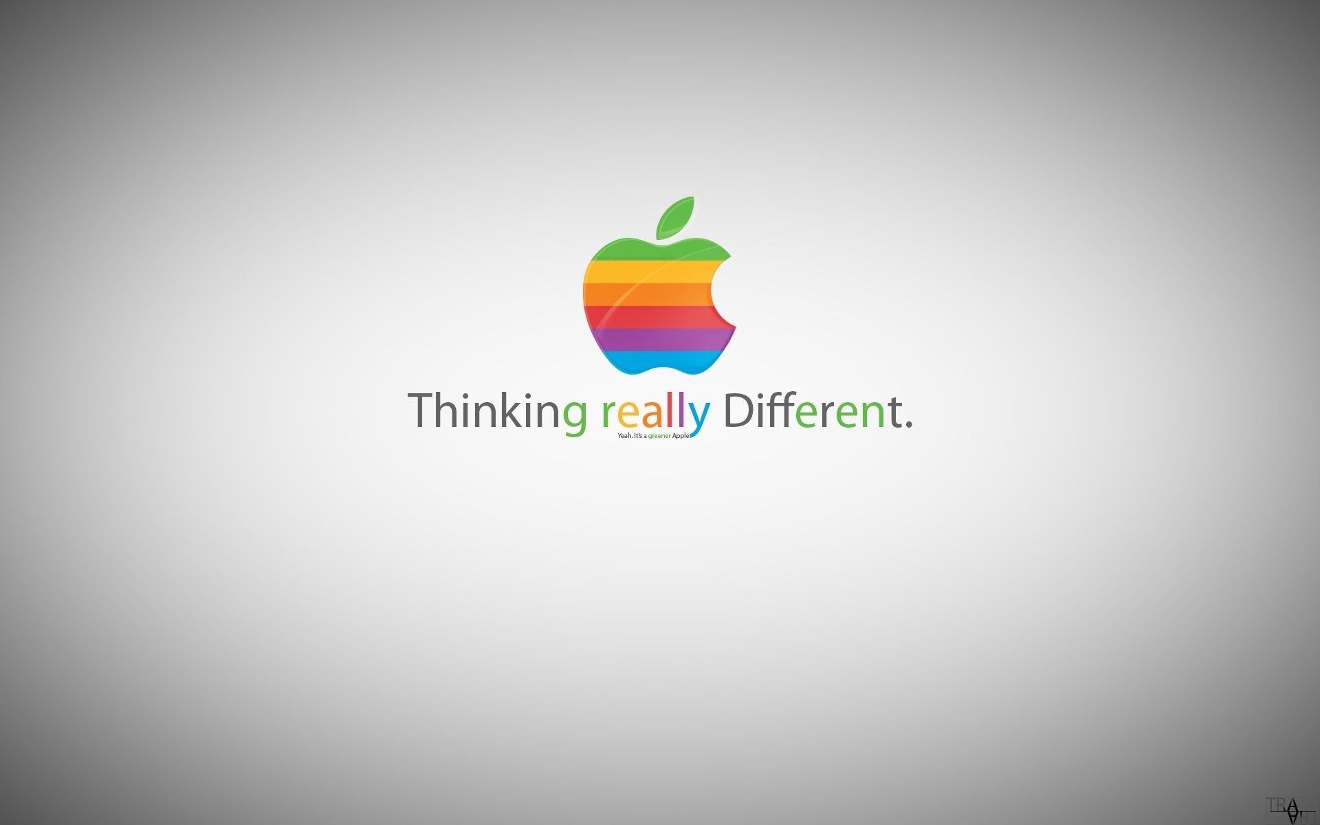 1920x1200 apple thinking really different greener apple