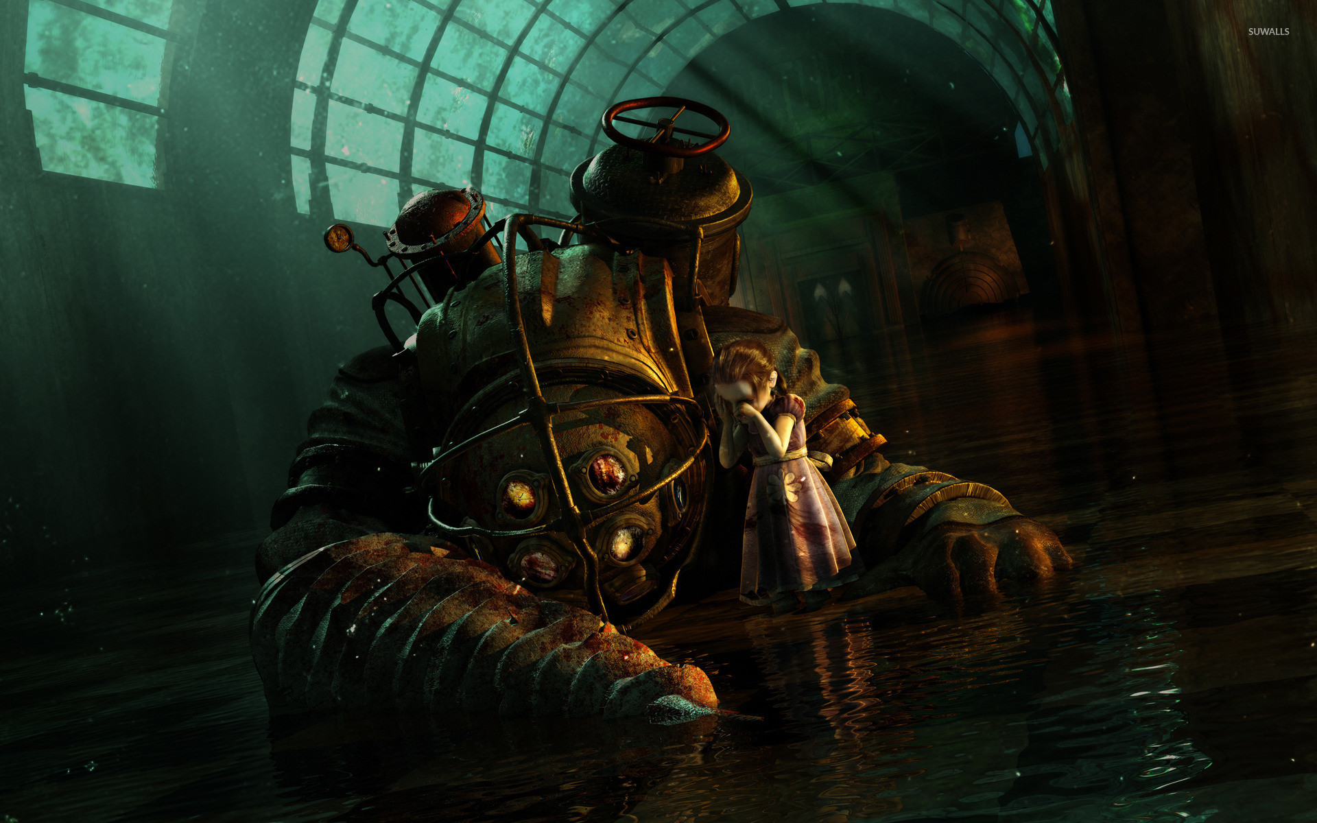 1920x1200  Big Daddy and Little Sister - BioShock wallpaper