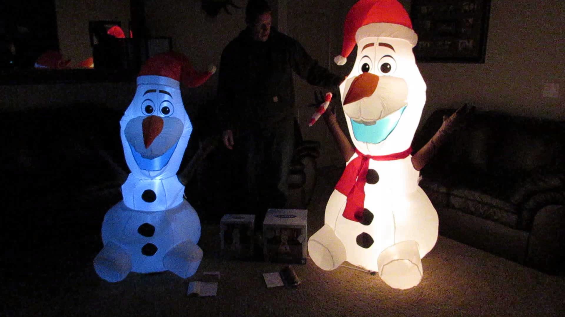 1920x1080 Christmas Inflatable OLAF from Disney's Frozen! 6 feet vs 5 feet? - YouTube