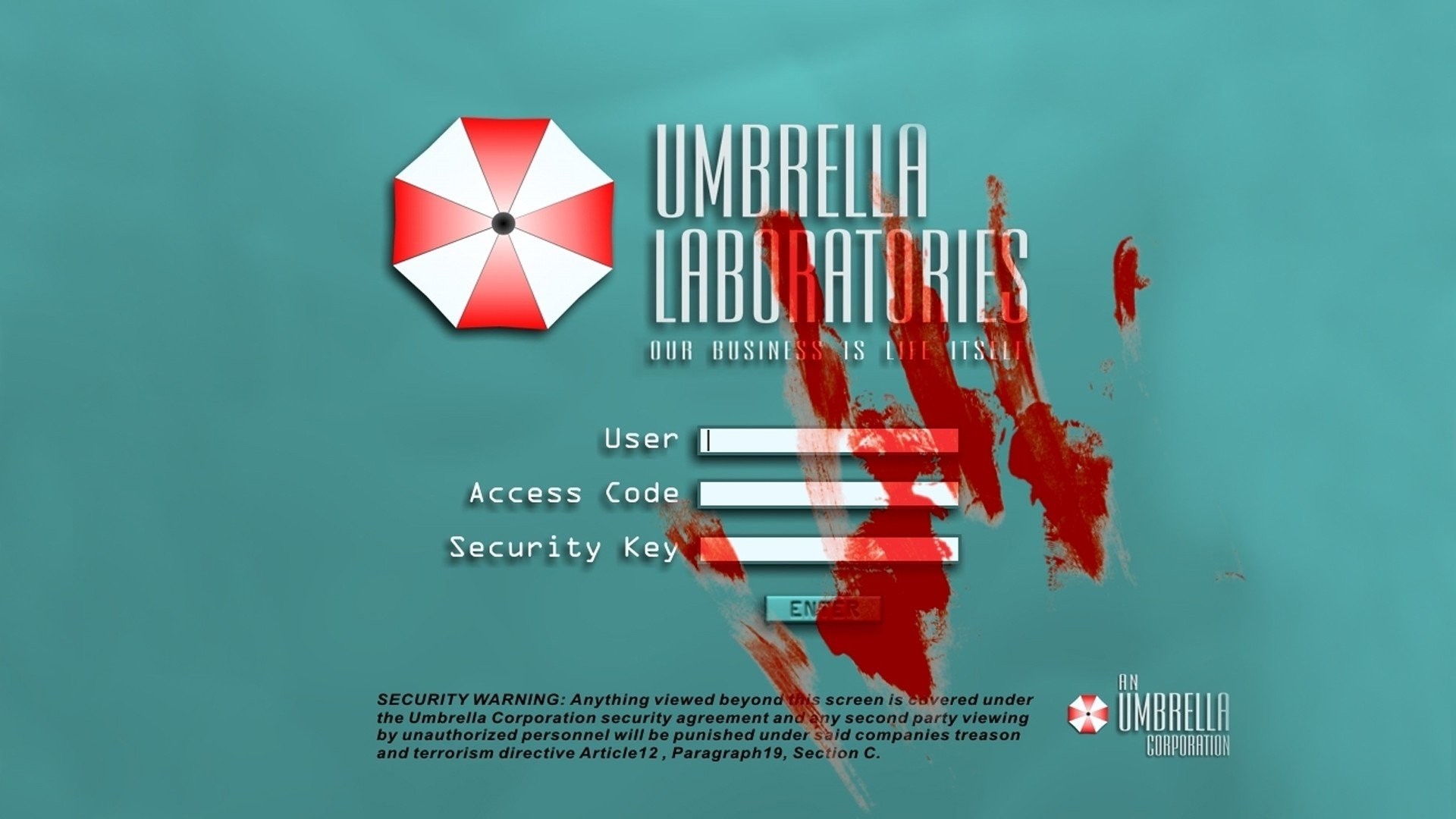 1920x1080 Umbrella Corporation Resident Evil Video Games Blood ...