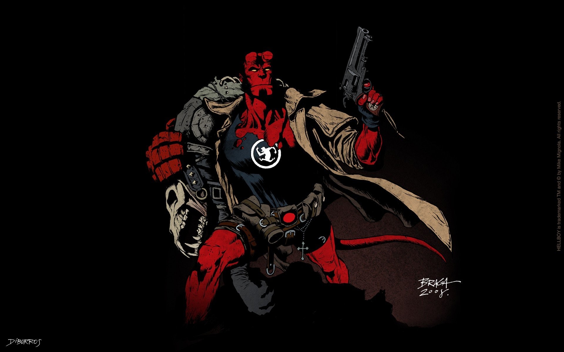 1920x1200 Hellboy, Comic art