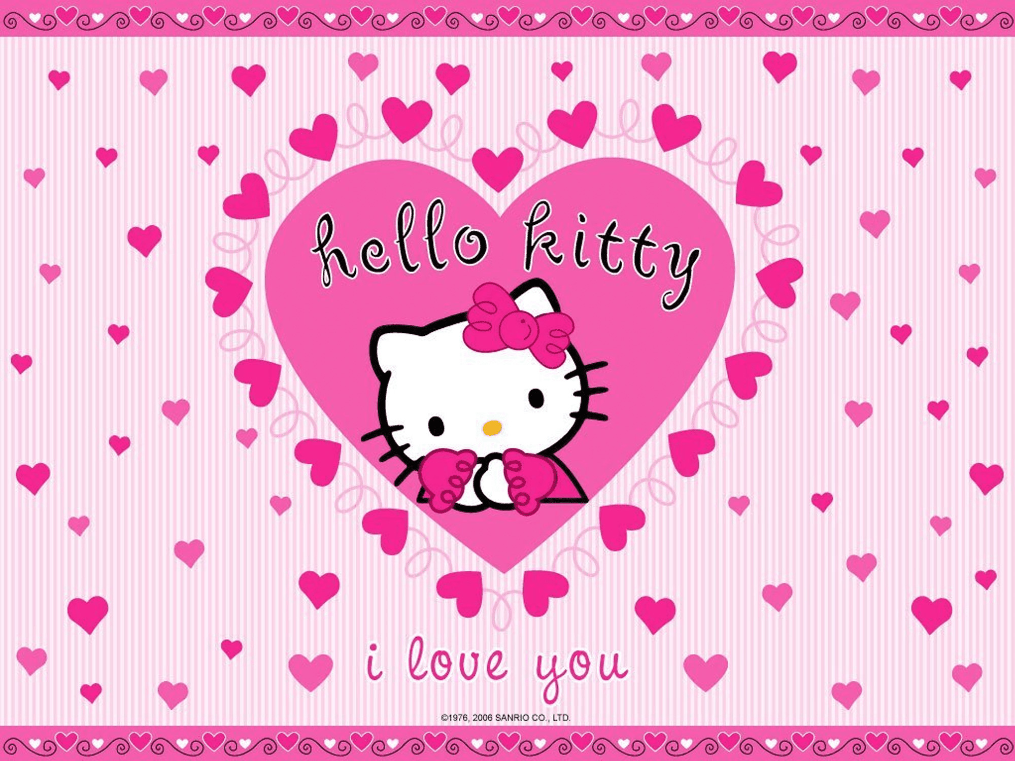 Pink And Black Hello Kitty Wallpapers  Wallpaper Cave