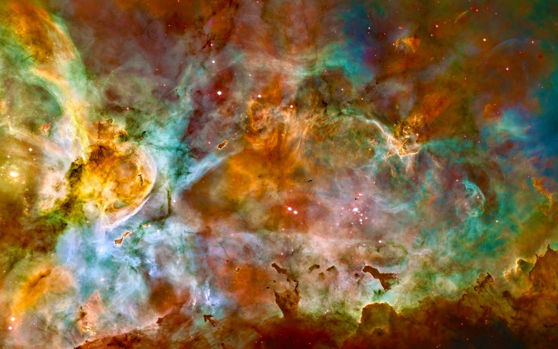 1920x1200 Carina nebula, stars, Hubble wallpaper thumb