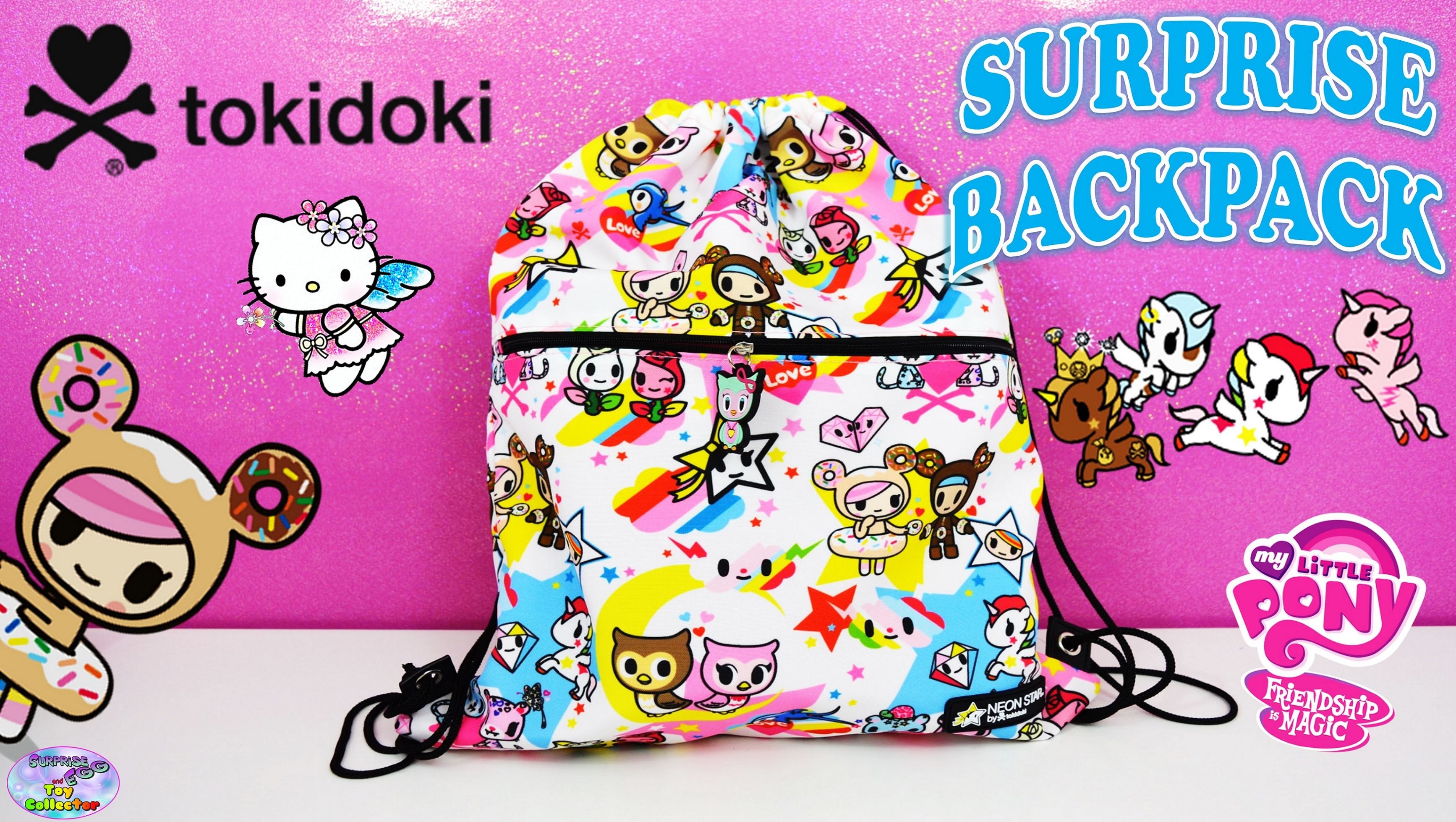 3469x1958 Tokidoki Surprise Backpack Unicorno Moofia MLP Hello Kitty - Surprise Egg  and Toy Collector SETC - YouTube