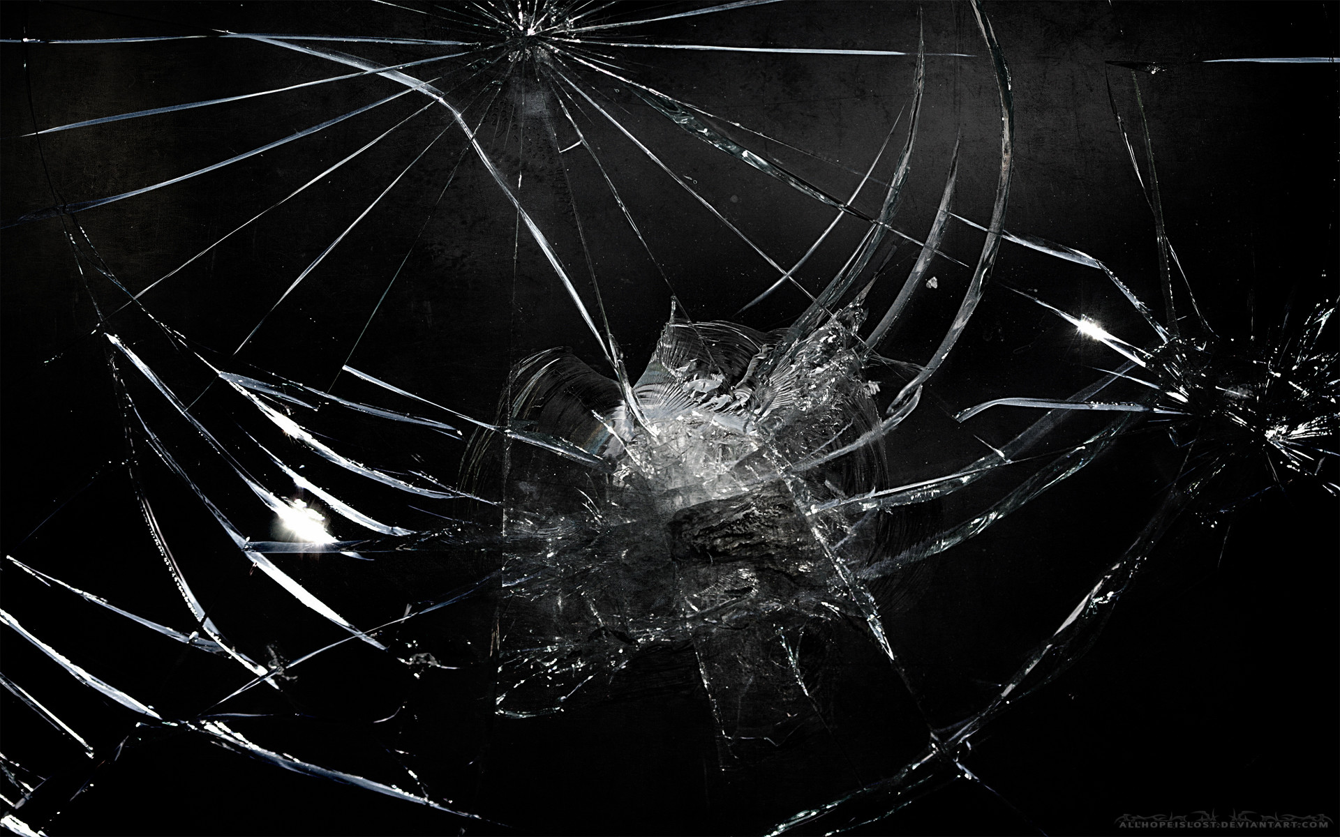 1920x1200 Cracked Screen Image. Broken Glass Wallpaper Picture