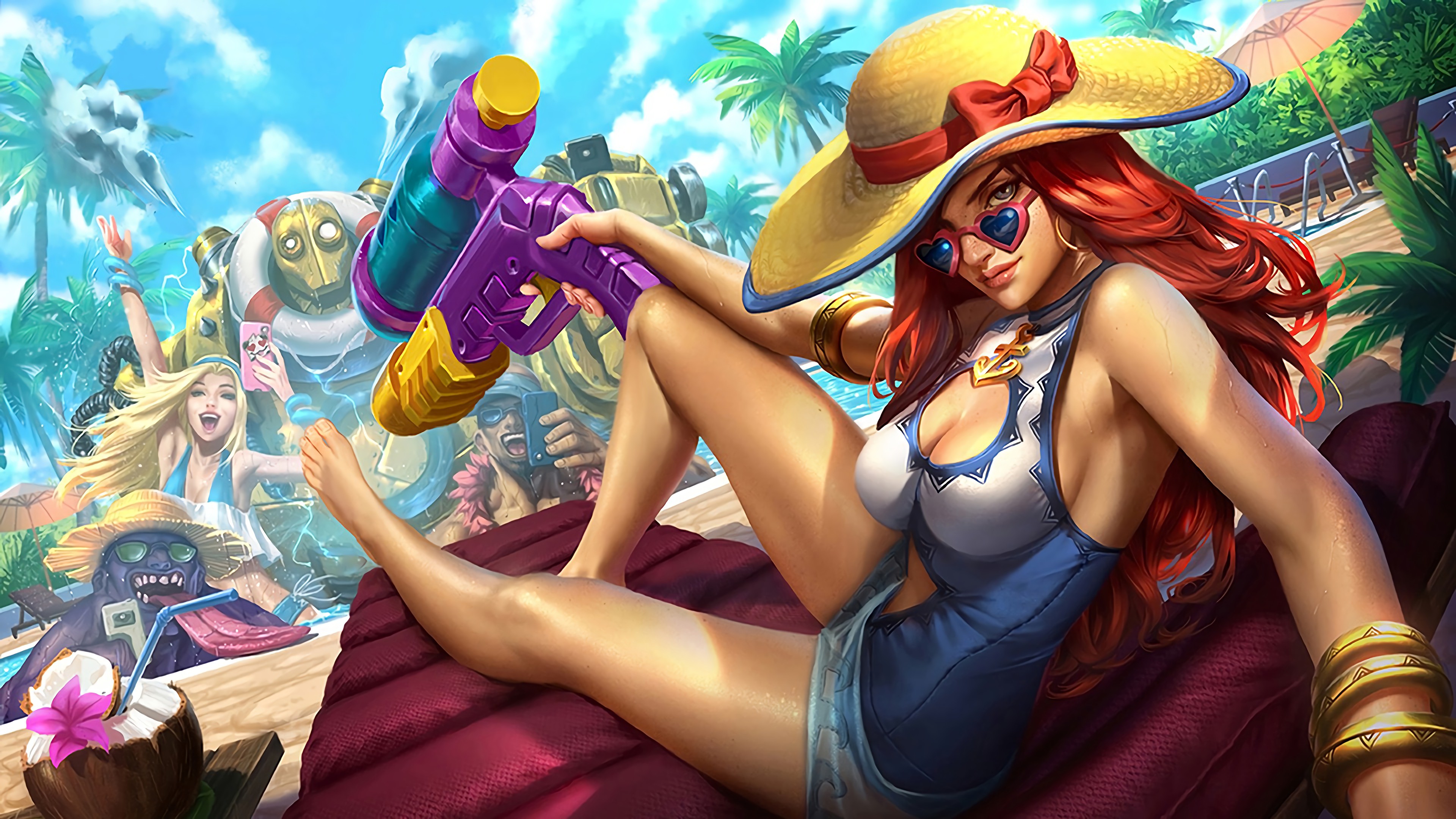 3840x2160 Pool Party Miss Fortune Update wallpaper