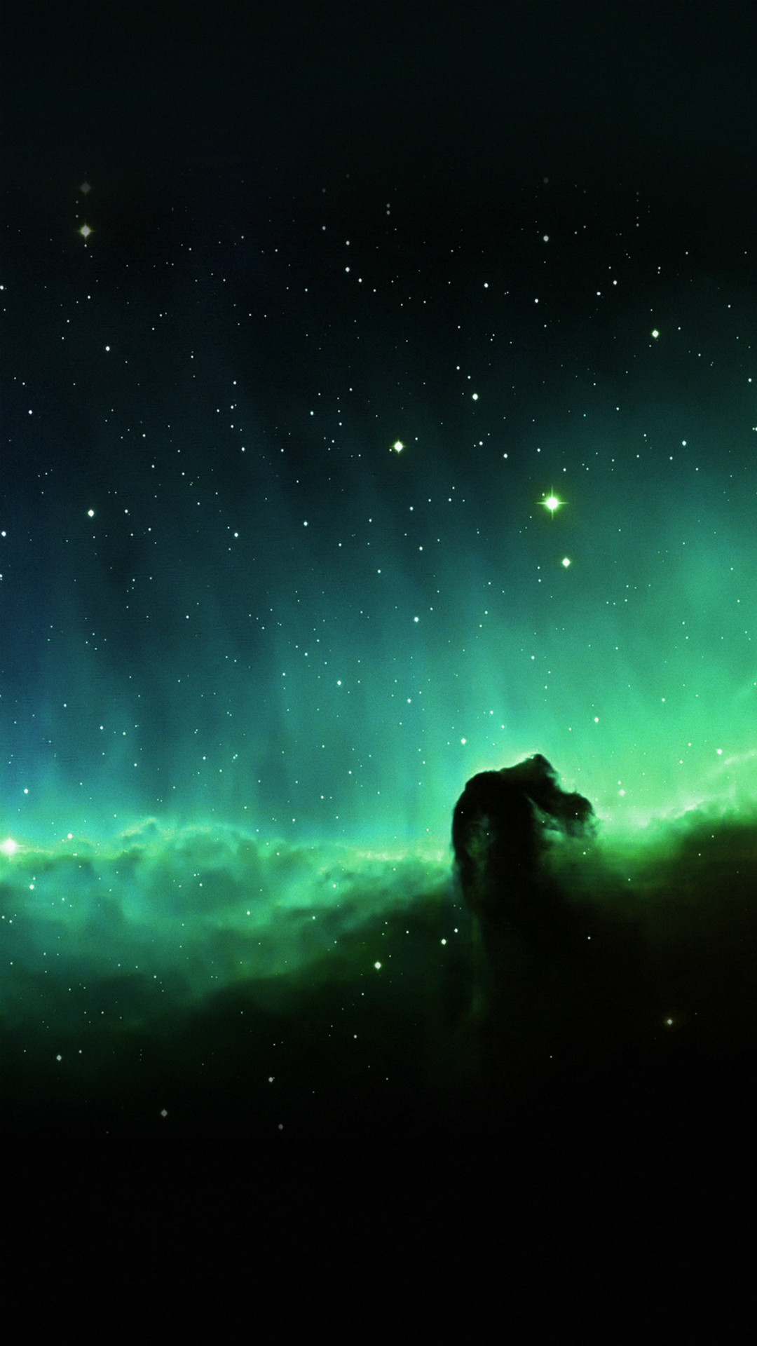 1080x1920 Horse Head Blue Nebula Sky Space Stars #iPhone #7 #wallpaper