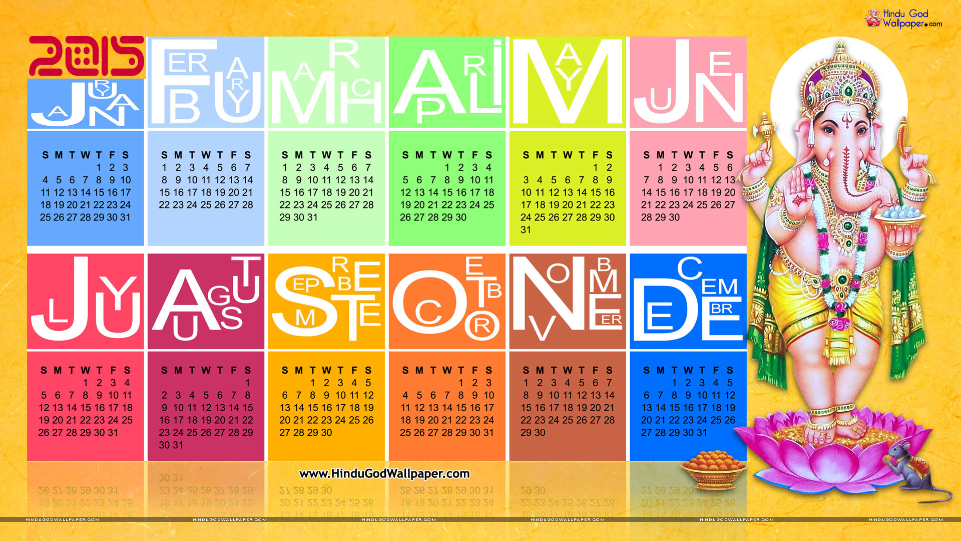 1920x1080 2015 Desktop Wallpaper Calendars Full HD Download