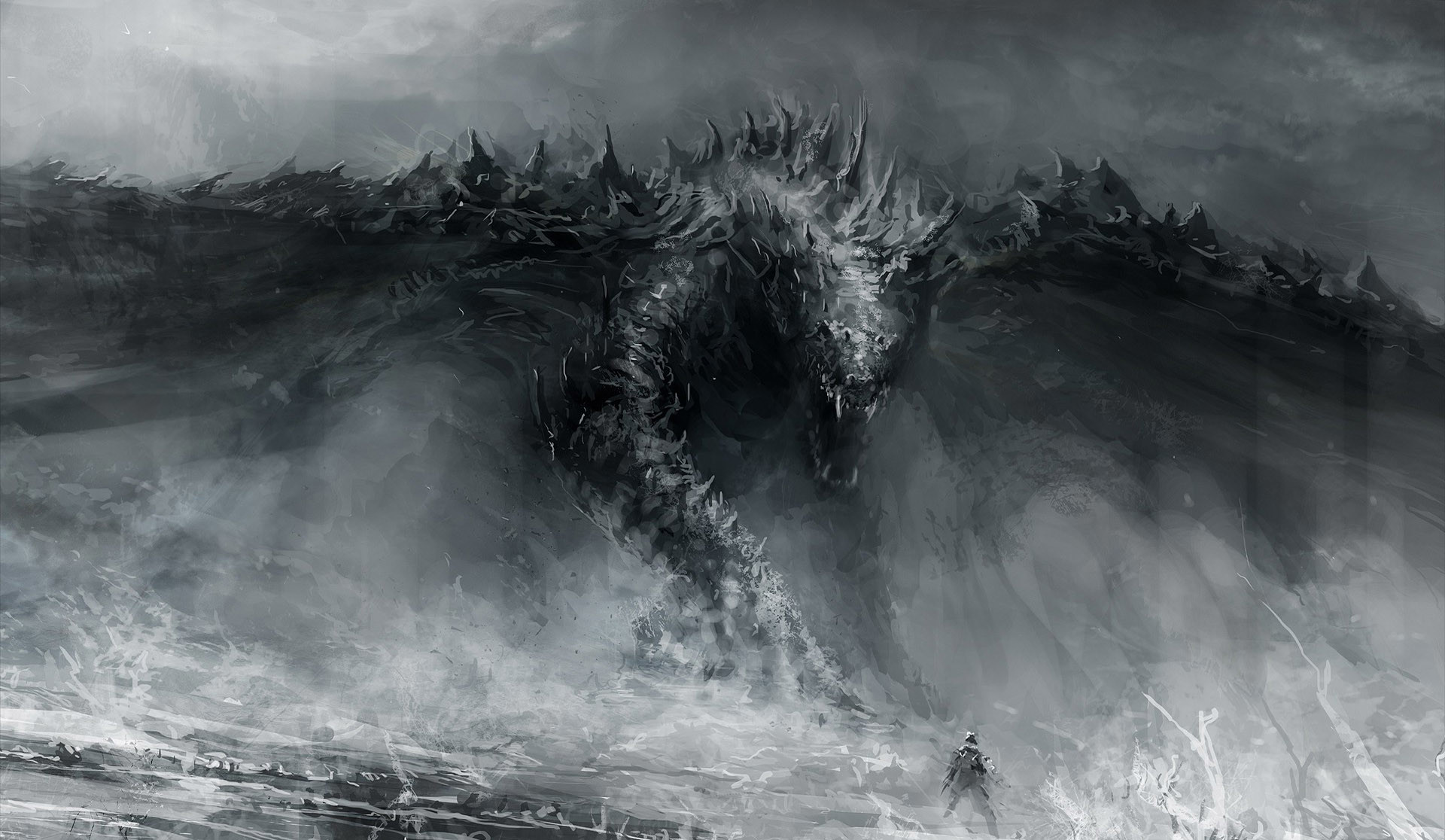 1920x1116 Black And White Dragon Drawings Wallpapers HD / Desktop and Mobile  Backgrounds