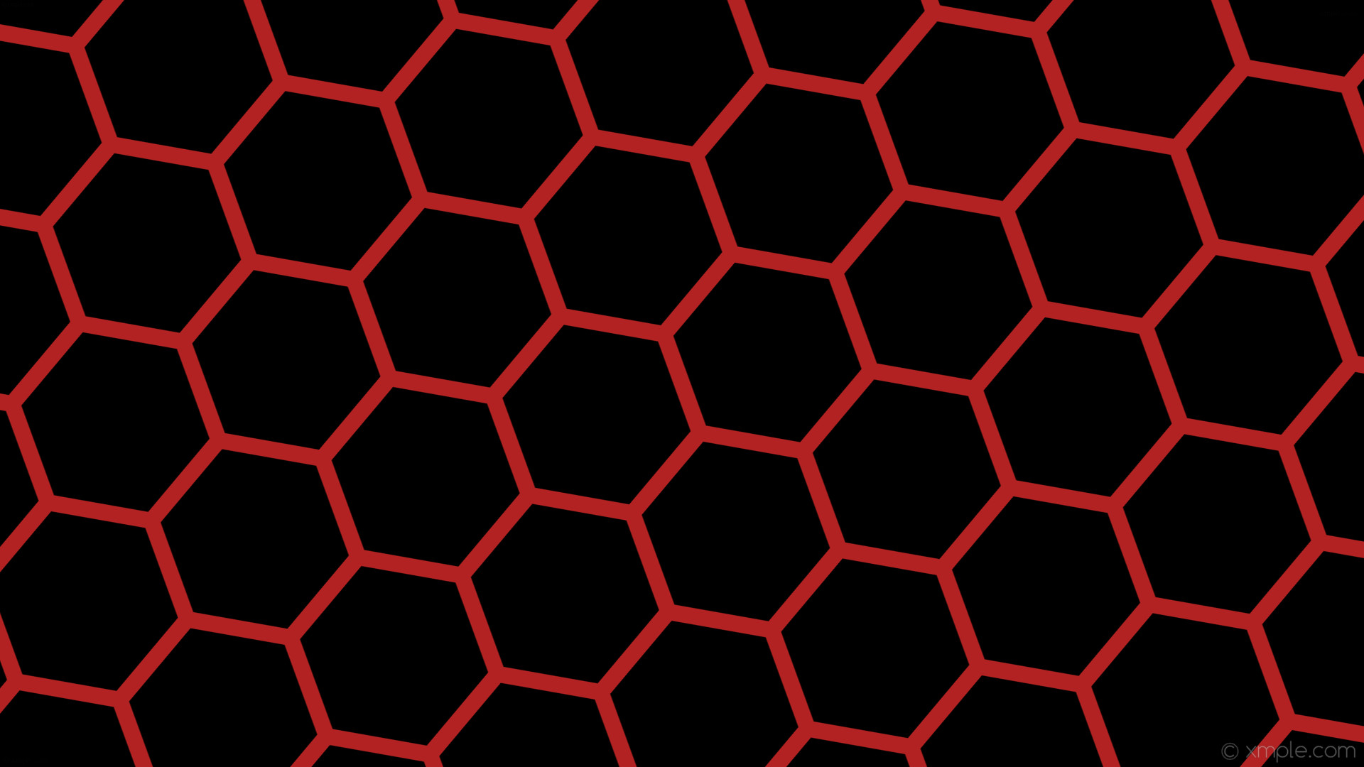 1920x1080 wallpaper red black honeycomb hexagon beehive fire brick #000000 #b22222  diagonal 20Â° 23px