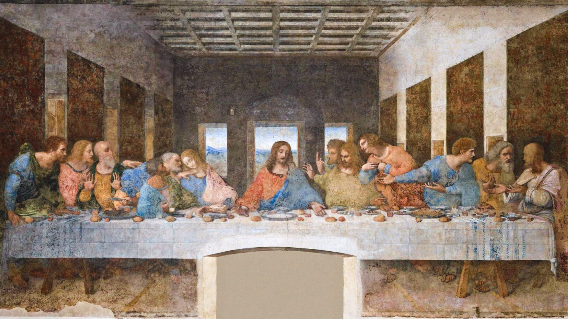 1920x1080 The Last Supper Leonardo da Vinci