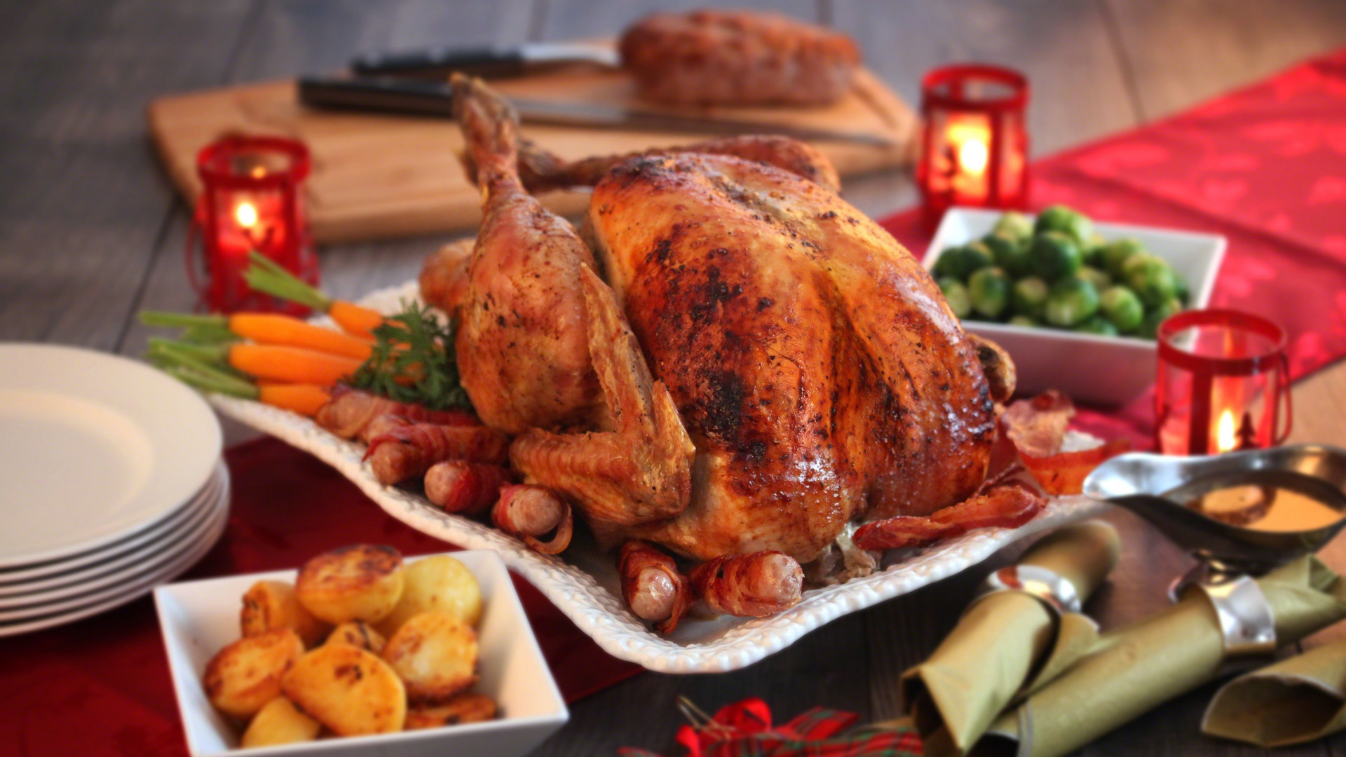 1920x1080 Preview wallpaper turkey, roast, poultry, dinner 