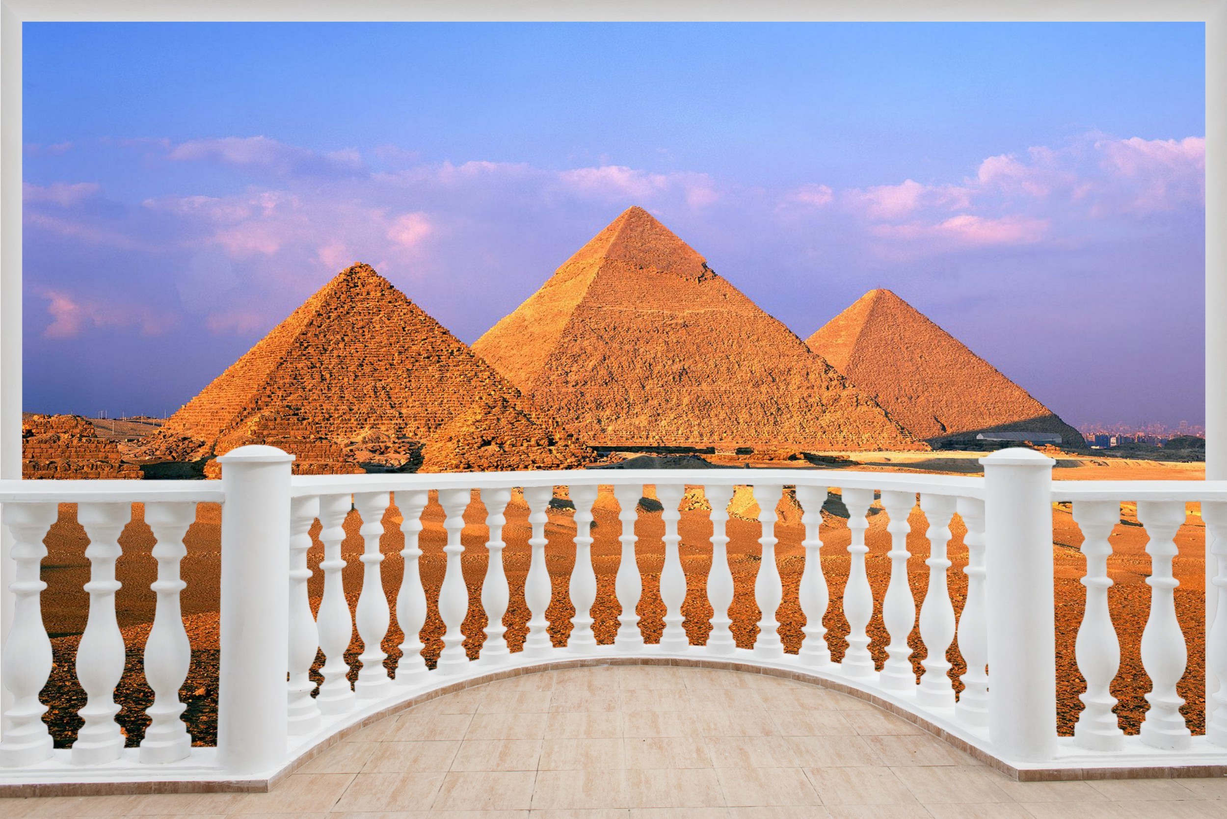 2500x1669 Details about Huge 3D Balcony Pyramids Of Egypt Wall Stickers Mural  Wallpaper 284