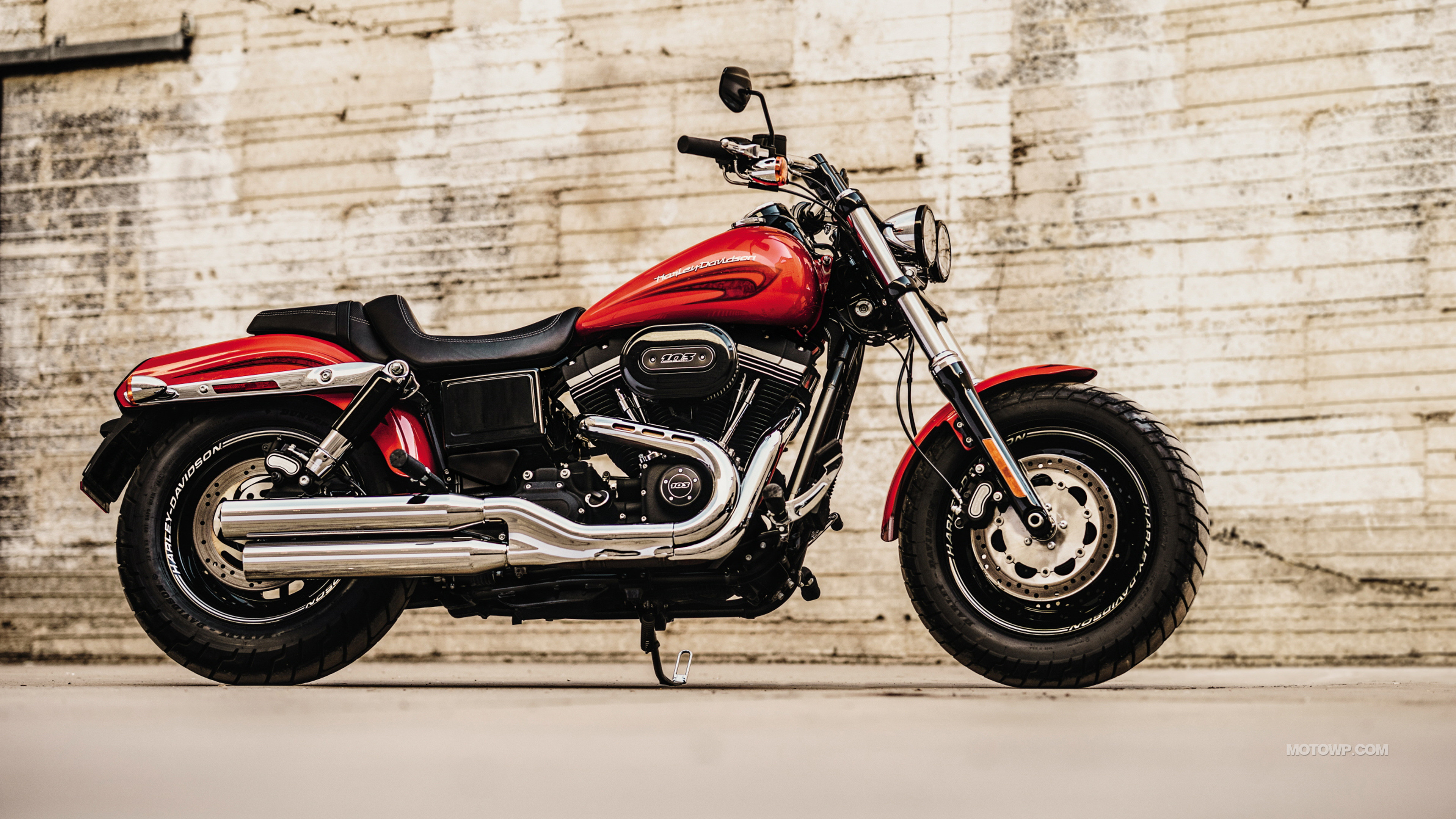 3840x2160 Harley-Davidson Dyna Fat Bob motorcycles wallpapers >> ...