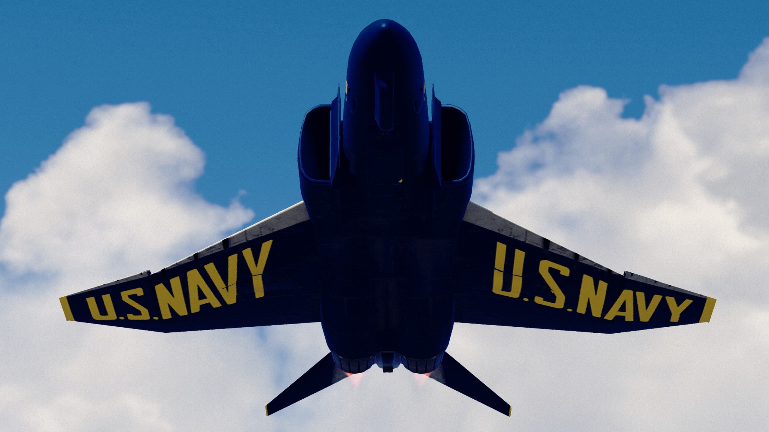 2560x1440 F-4 Phantom II Blue Angels US Navy Display Team [Add-on]