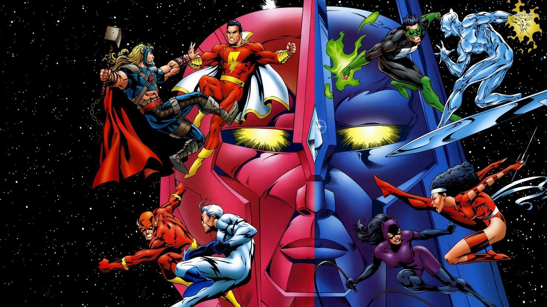 1920x1080 DC Comics vs Marvel superheroes wallpaper - Comic wallpapers .