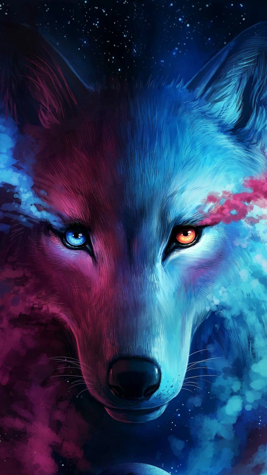 1080x1920 Cosmic Wolf - Tap to see more creative wallpaper! - @mobile9