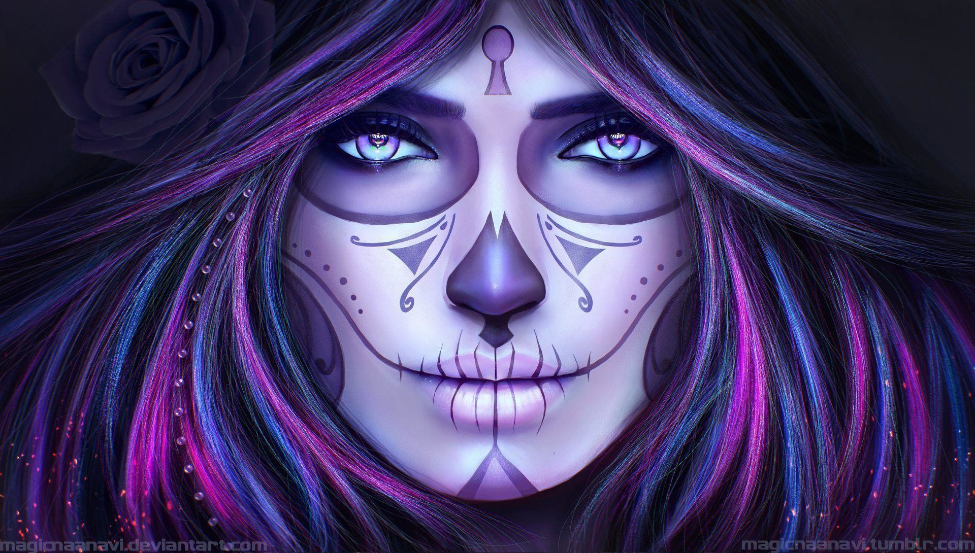 Catrina, bonito, make up, model, skull, HD phone wallpaper | Peakpx