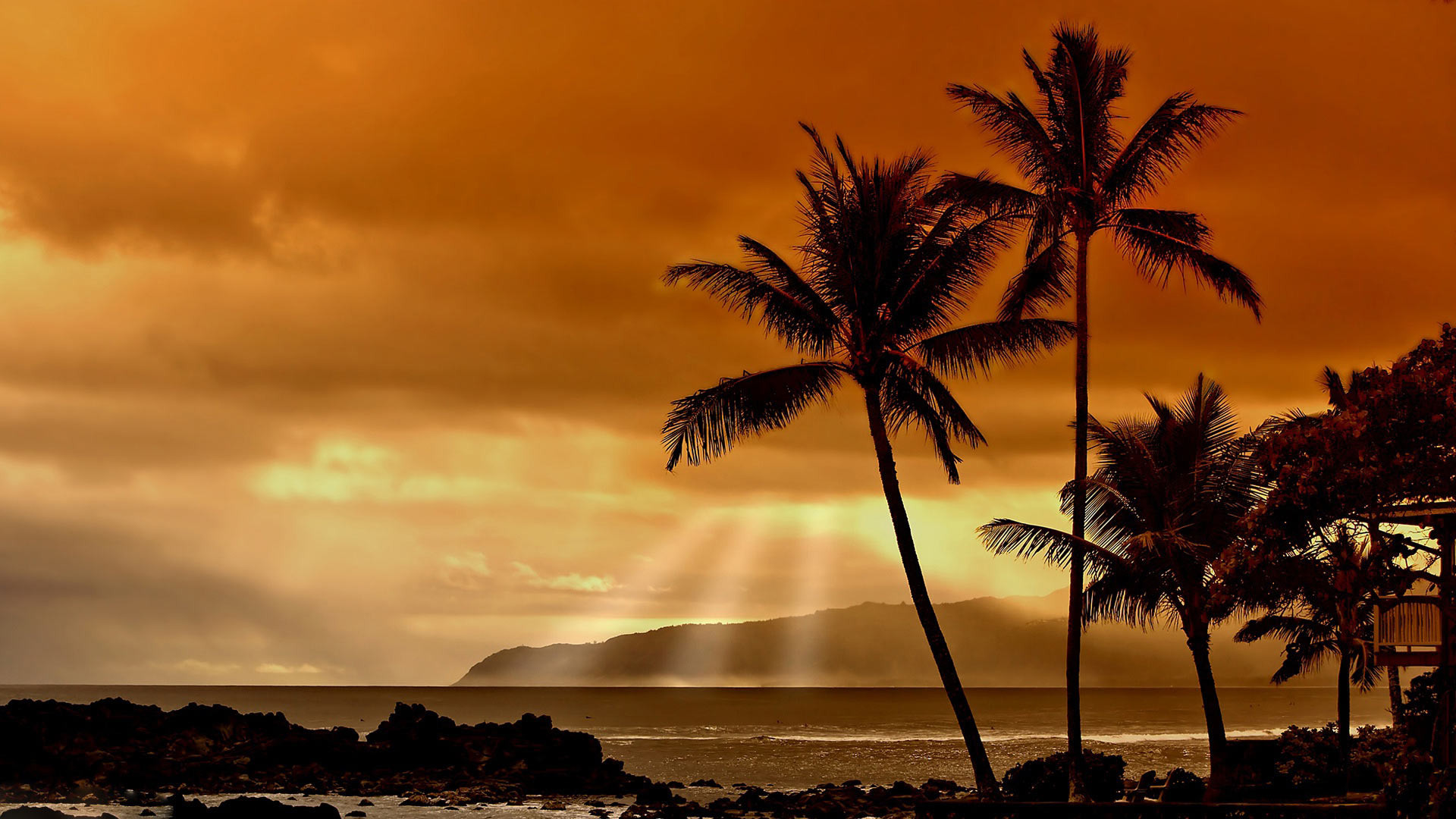 1920x1080 Hawaii Sunset Wallpaper
