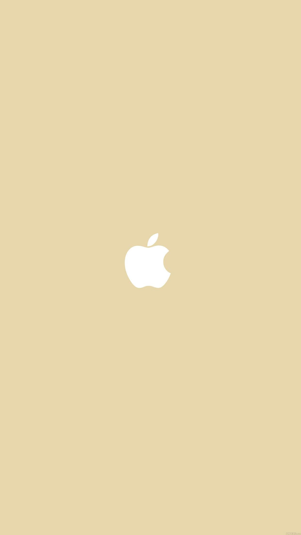 1242x2208 Simple Apple Logo Gold Minimal