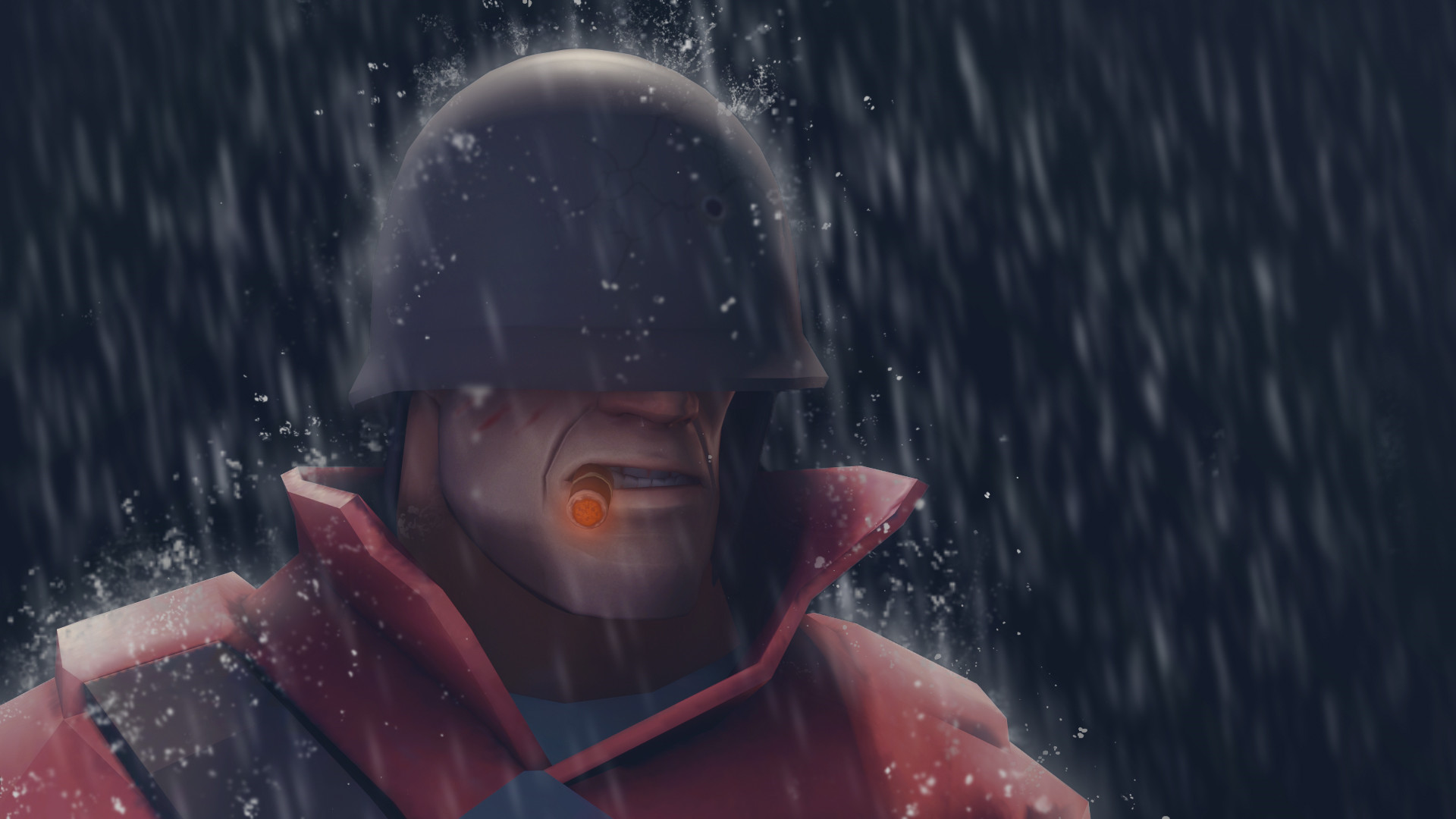 1920x1080 Soldier in the rain, SFM and PhotoshopCreation ...