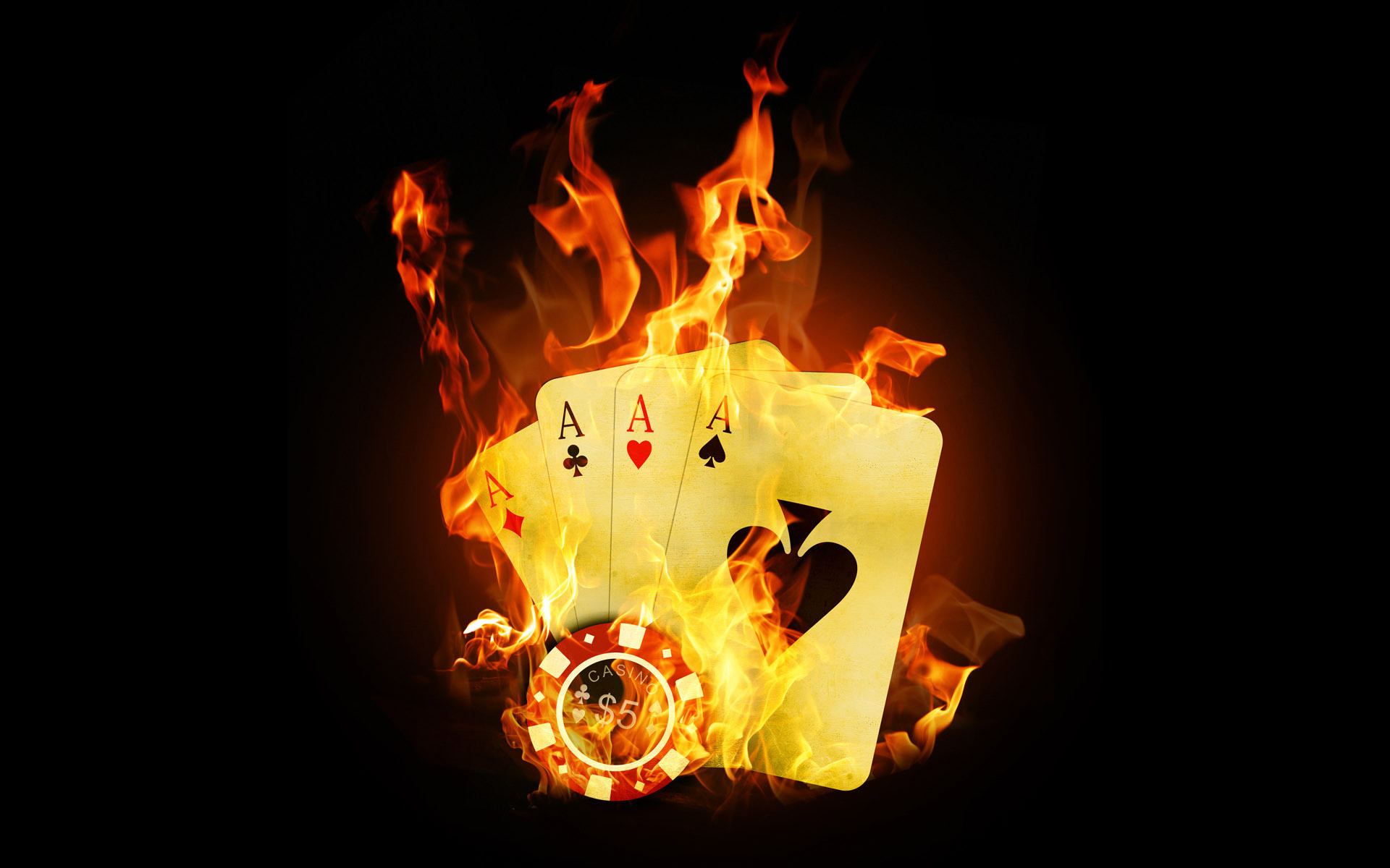 1920x1200 Symbol: Poker cards on fire This represents the poker game nights and how  they always end up causing some sort of destruction like the fire in the  photo.