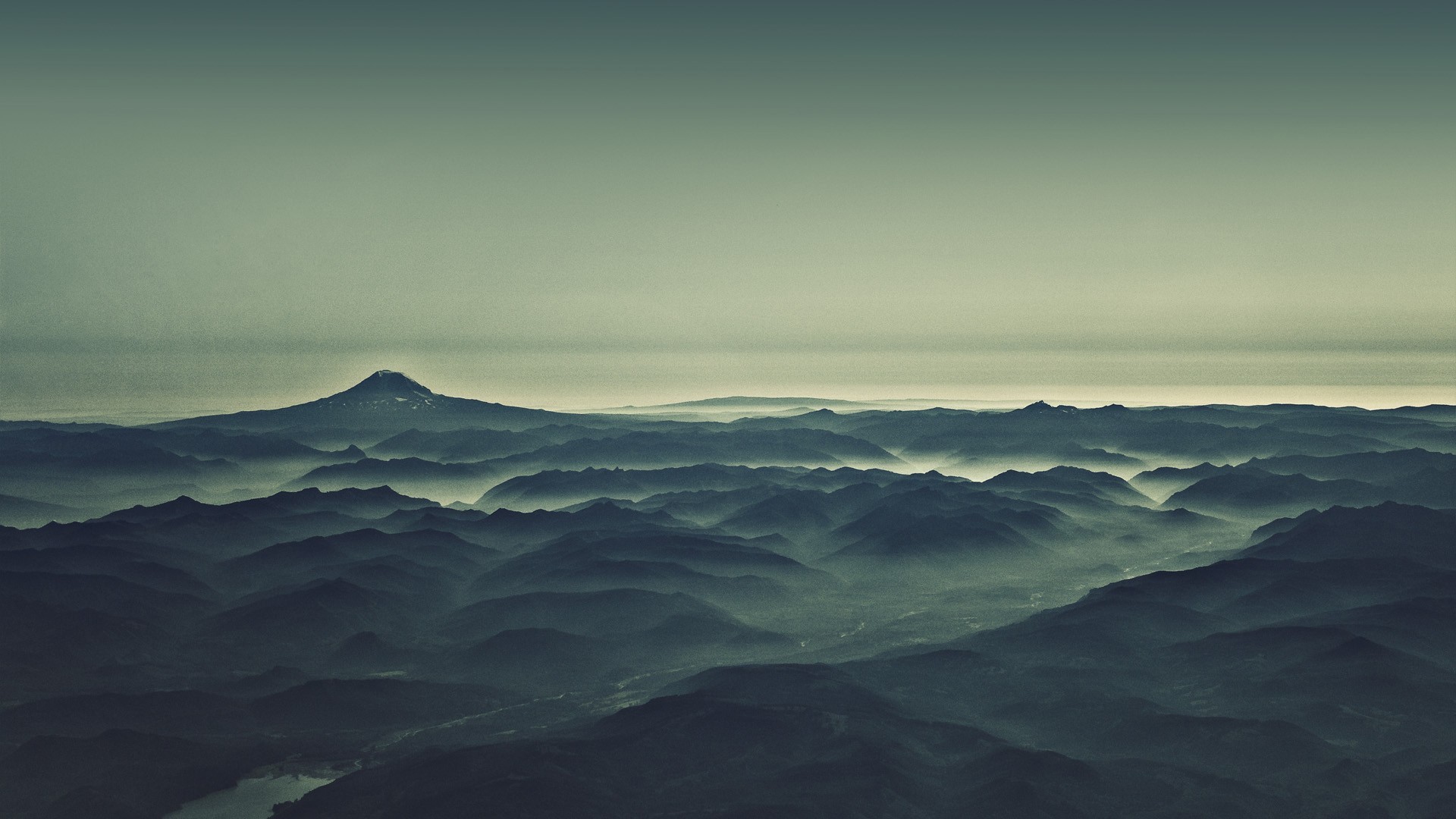 1920x1080 Mist Monochrome Mountains