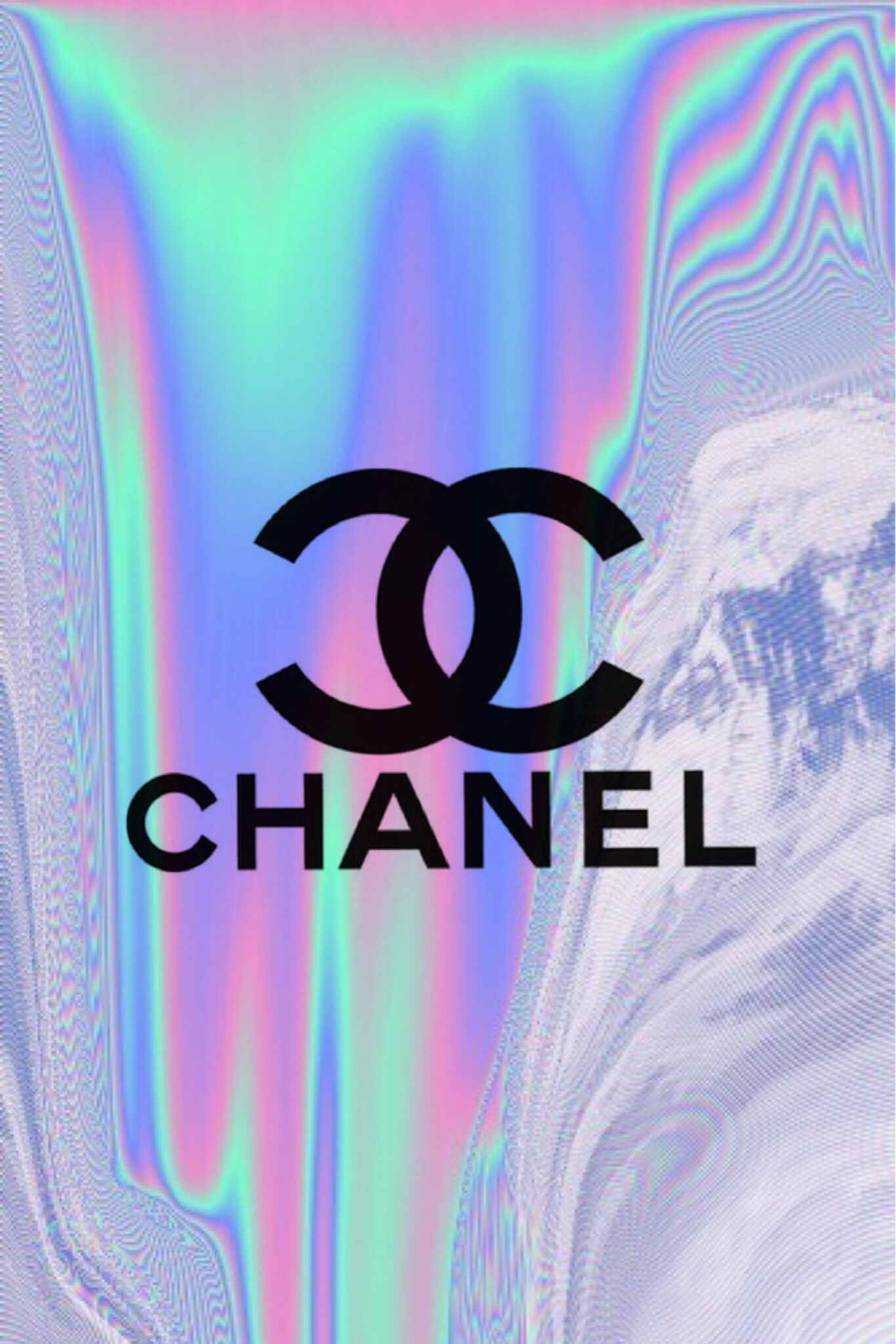 1366x2048 Chanel holographic iphone wallpaper