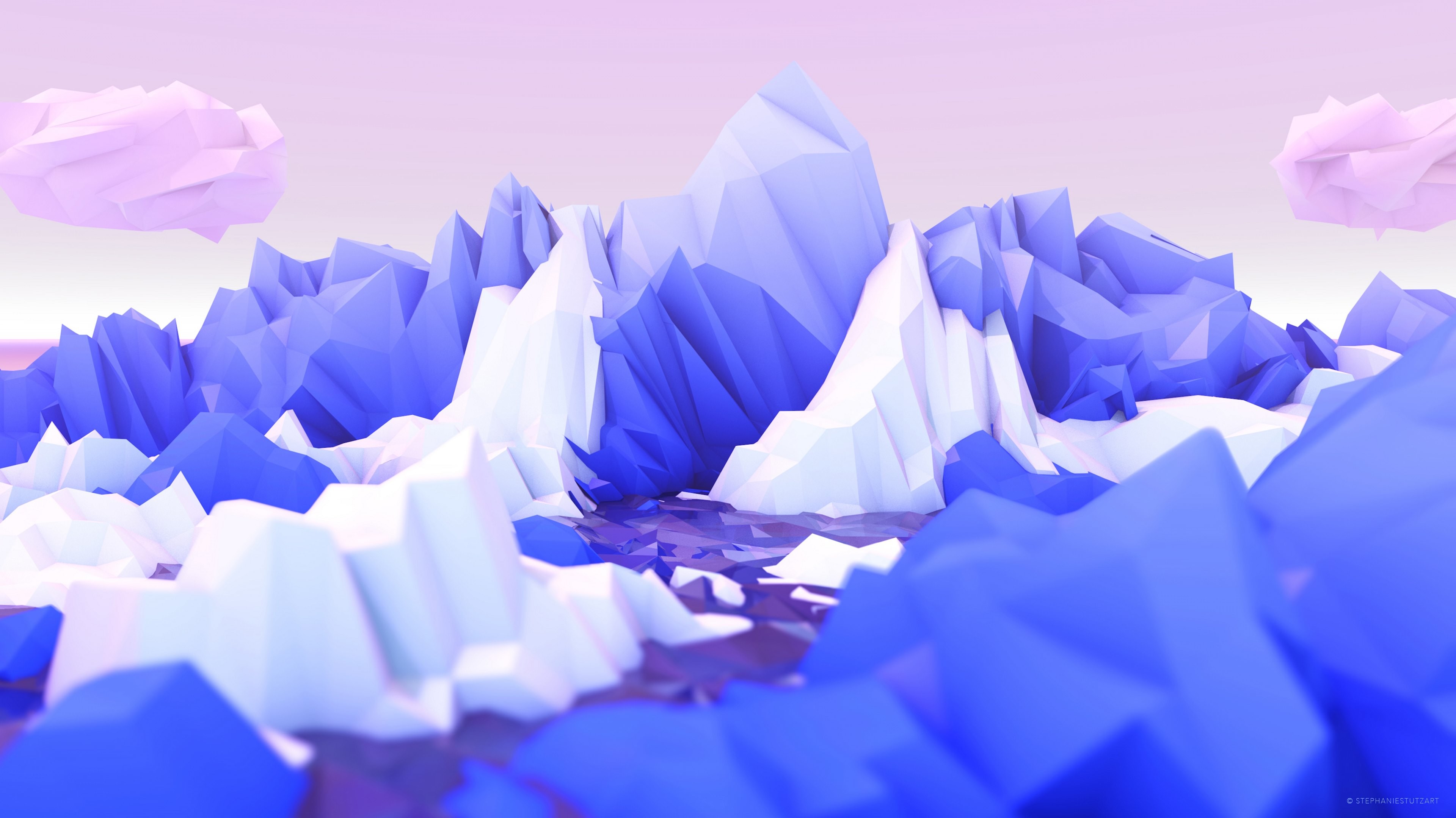 3840x2160 And here's the 2nd low poly art wallpaper from portfolio of the talented  digital artist - Stephanie Stutz Â· With her permission, the wallpaper is  optimized ...