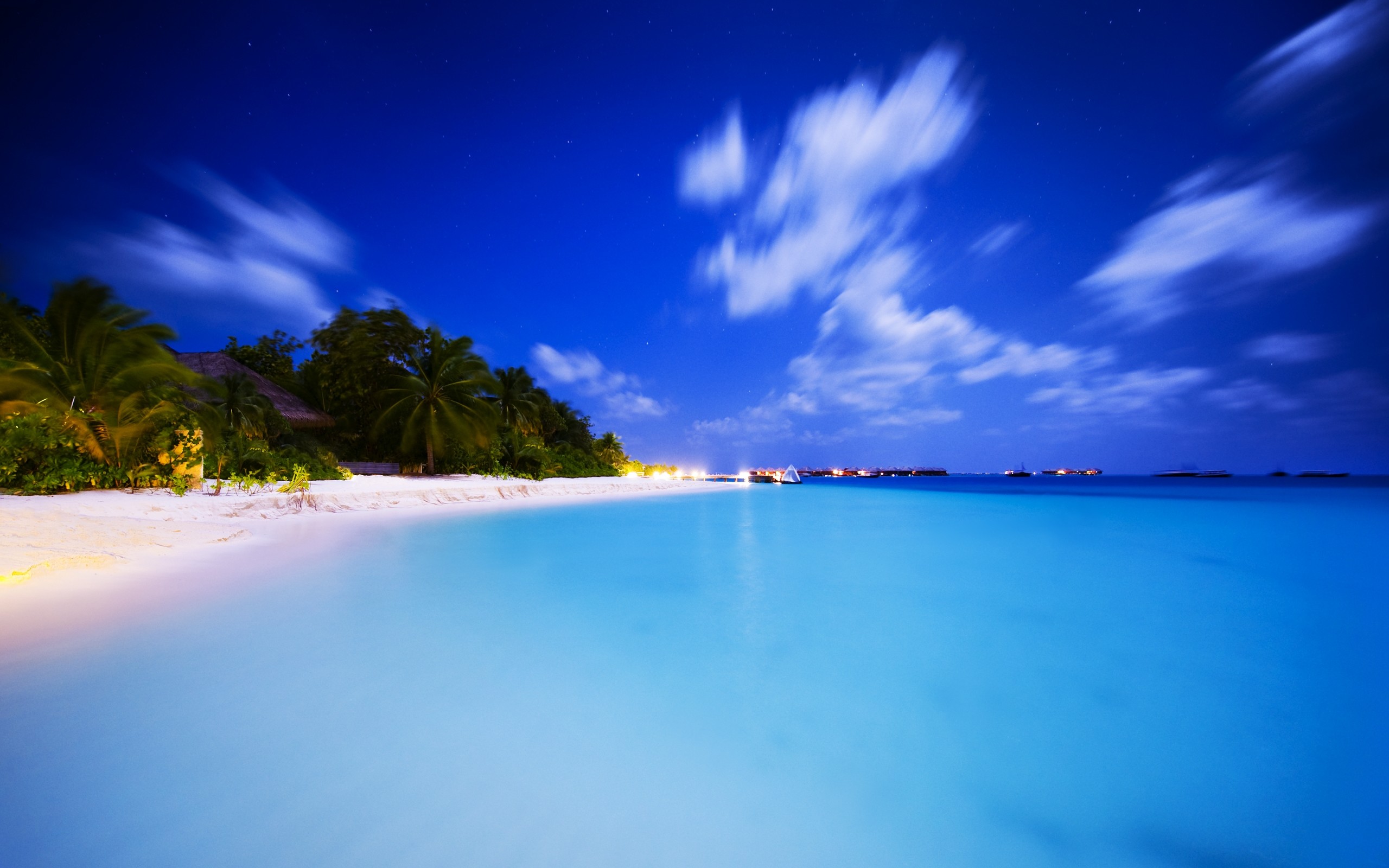 2560x1600 Maldivian Night Iphone Panoramic Wallpaper HD Pic
