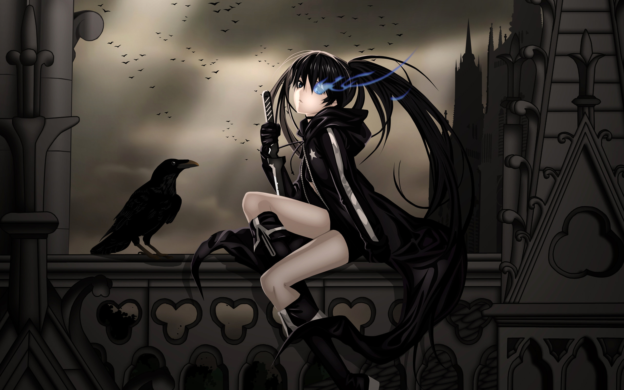 Anime Dark Girl anime girl beautiful cute original wallpaper, 1440x1018, 1020227