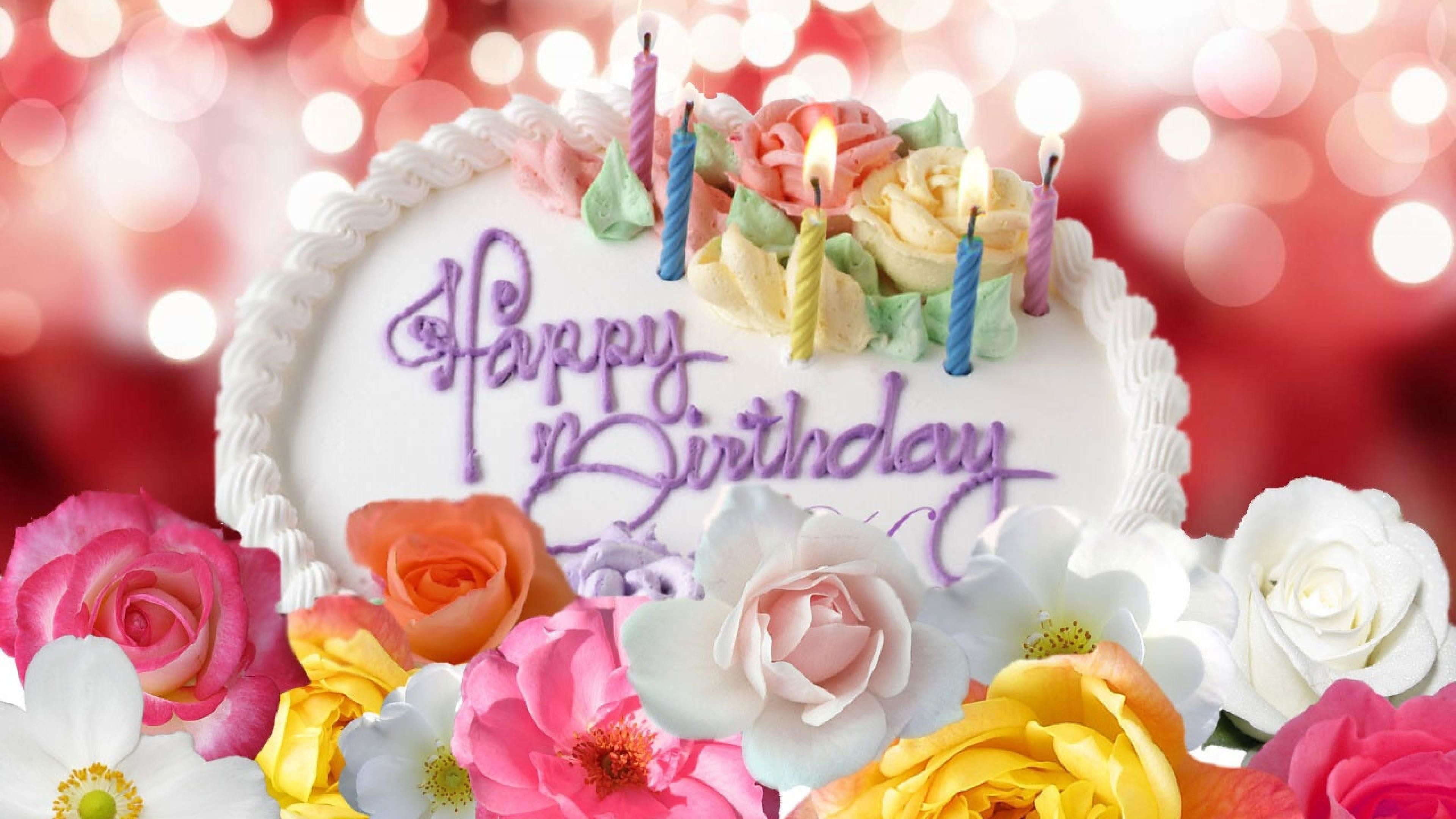 3840x2160 happy birthday cake wallpaper