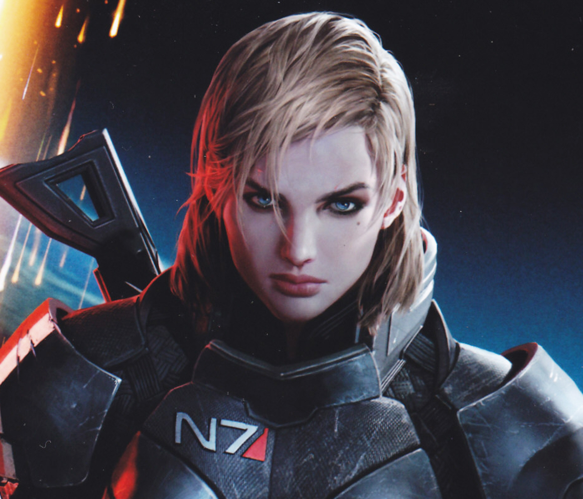 1920x1646 Mass Effect 3 Wallpaper Female Shepard Blonde
