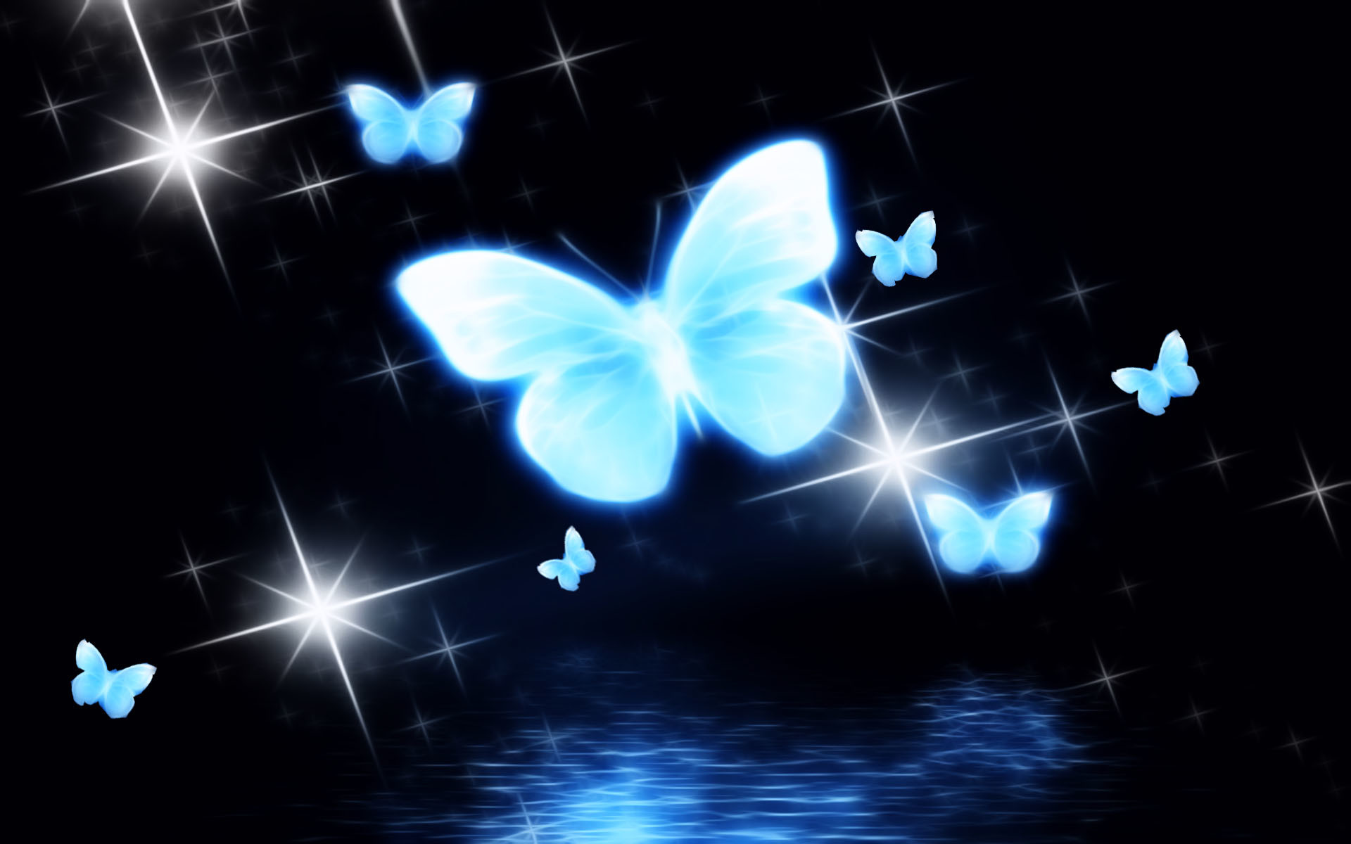 1920x1200 Artistic - Butterfly Abstract Blue Wallpaper