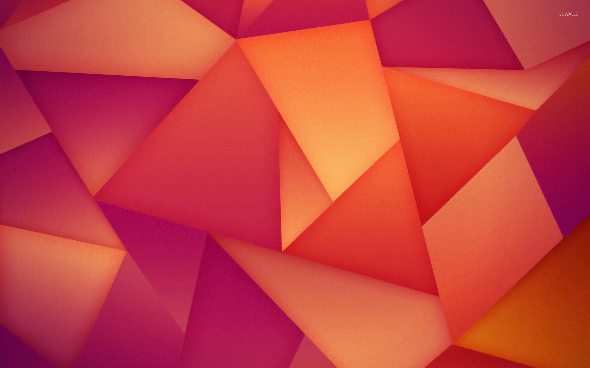 1920x1200 Orange and purple polygons wallpaper