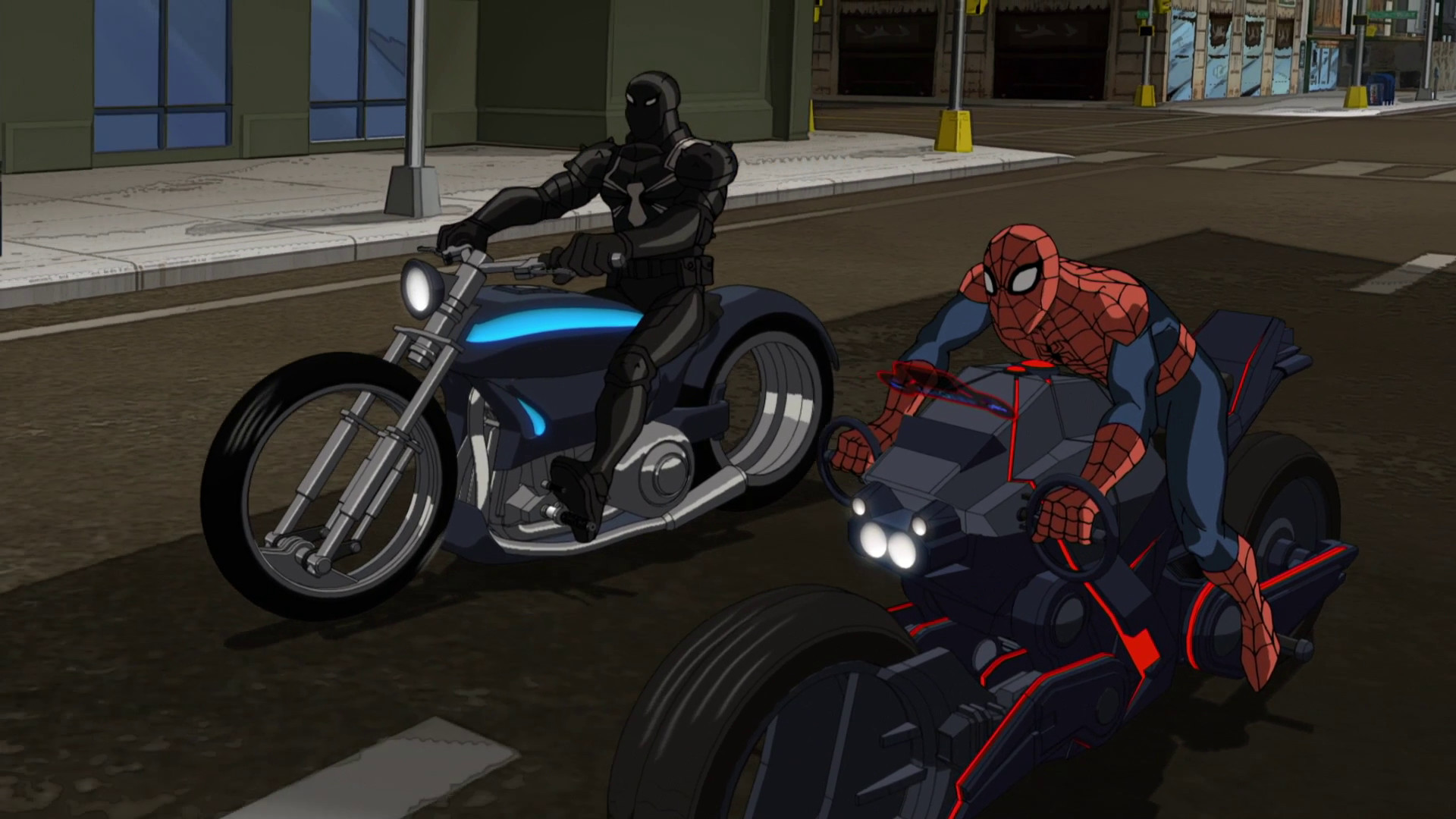 1920x1080 Image - Spider-Man & Agent Venom on their SpiderCycles USMWW.png | Disney  Wiki | FANDOM powered by Wikia