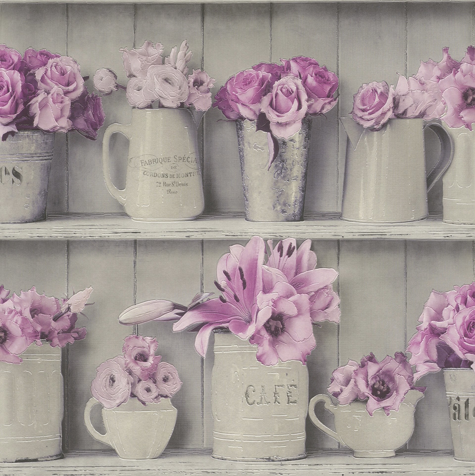 1920x1923 Rasch Wallpaper | Floral Shelf Purple/Grey | 307702